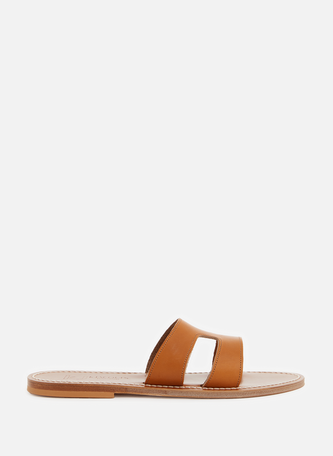 Leather sliders K. JACQUES