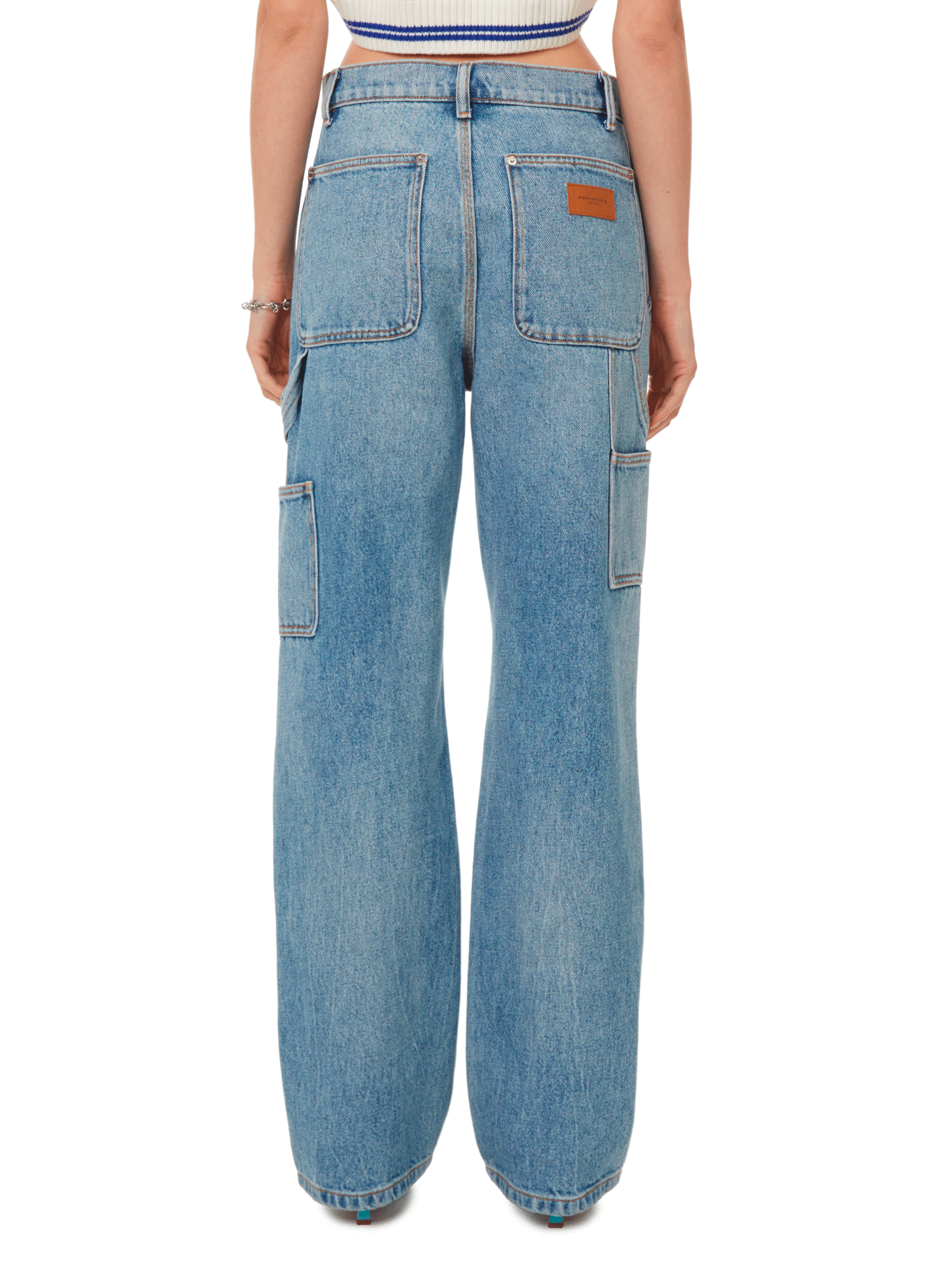 Jean cargo en coton ALEXANDER WANG Bleu