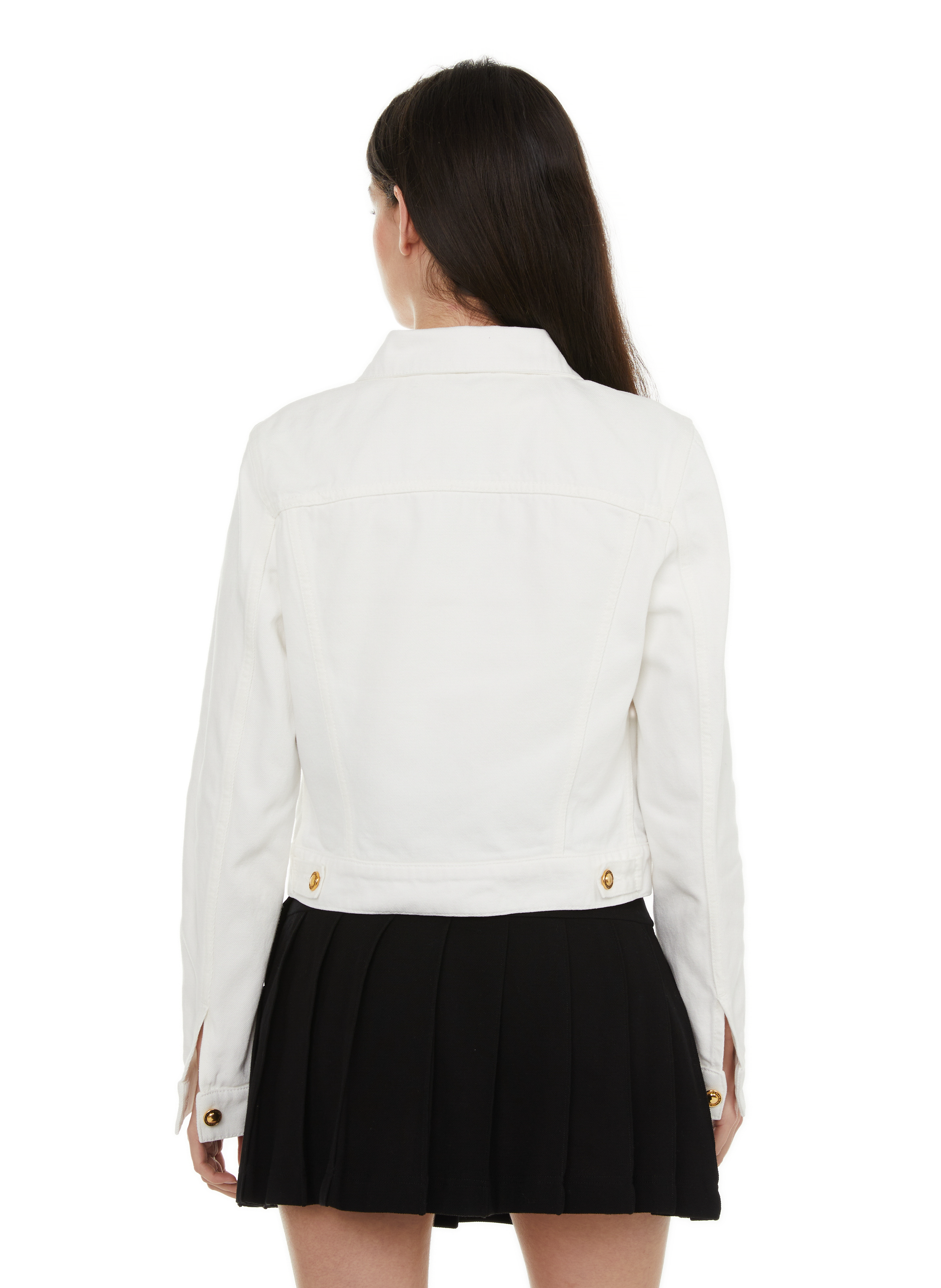 Veste denim courte PALM ANGELS Blanc