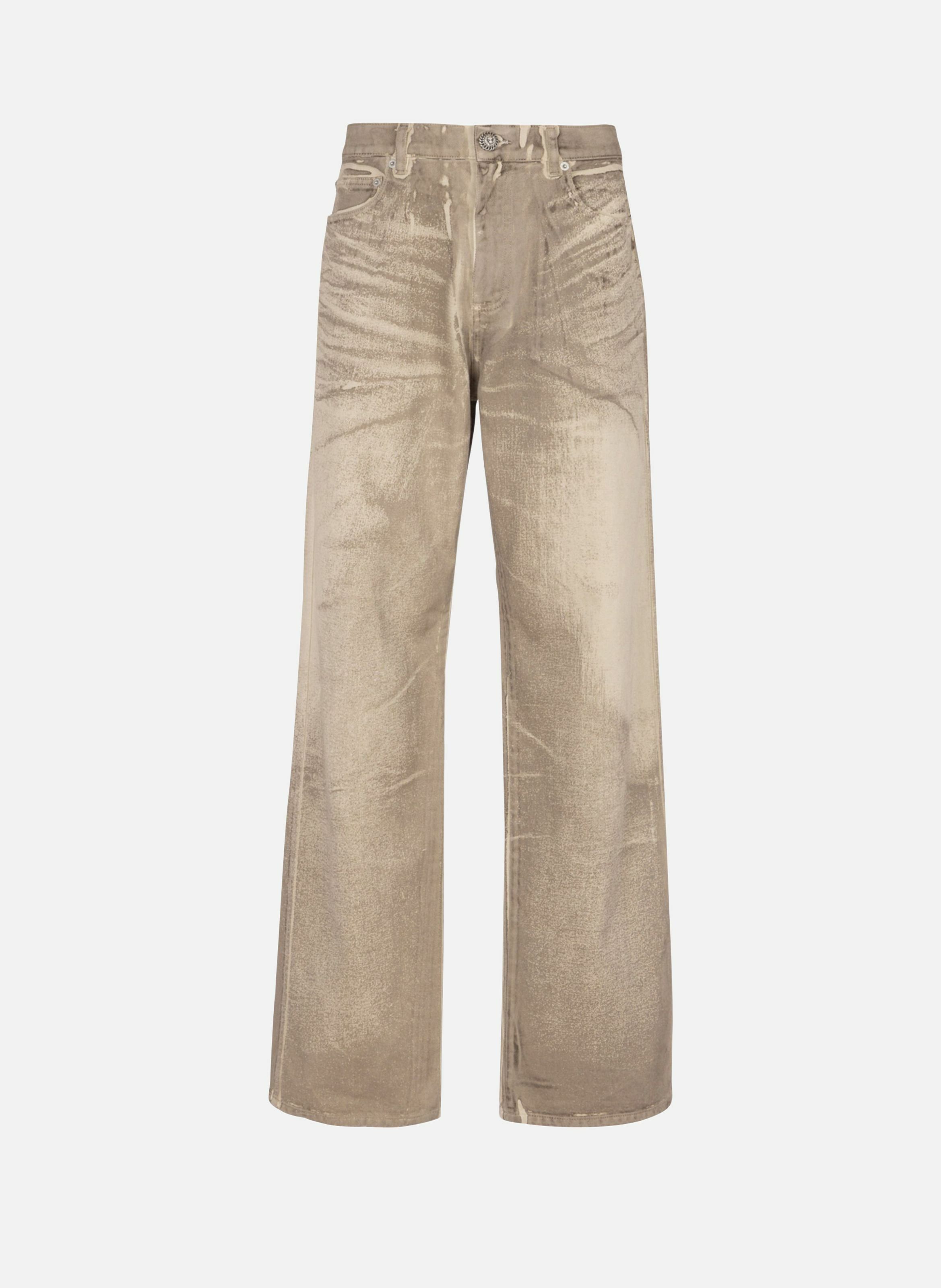 Jean loose en denim beige wash BALMAIN Beige