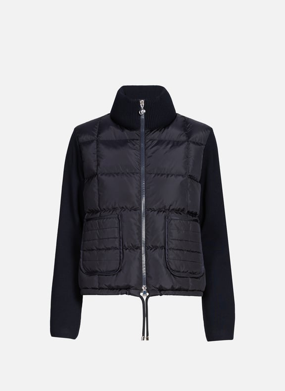 Veste bi-matière Bleu by MONCLER MONCLER Veste bi-matière Bleu