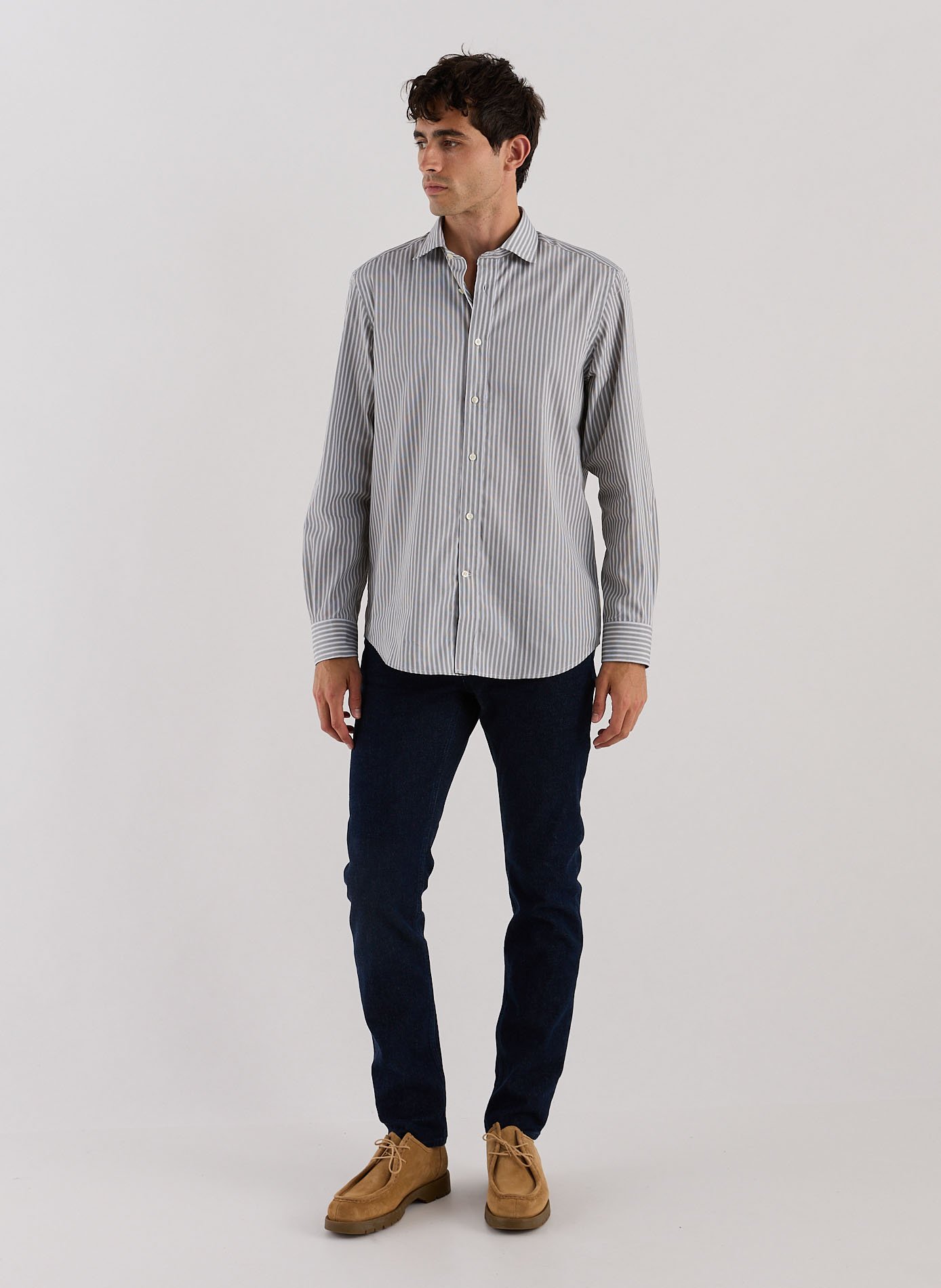 Linen shirt FACONNABLE Khaki