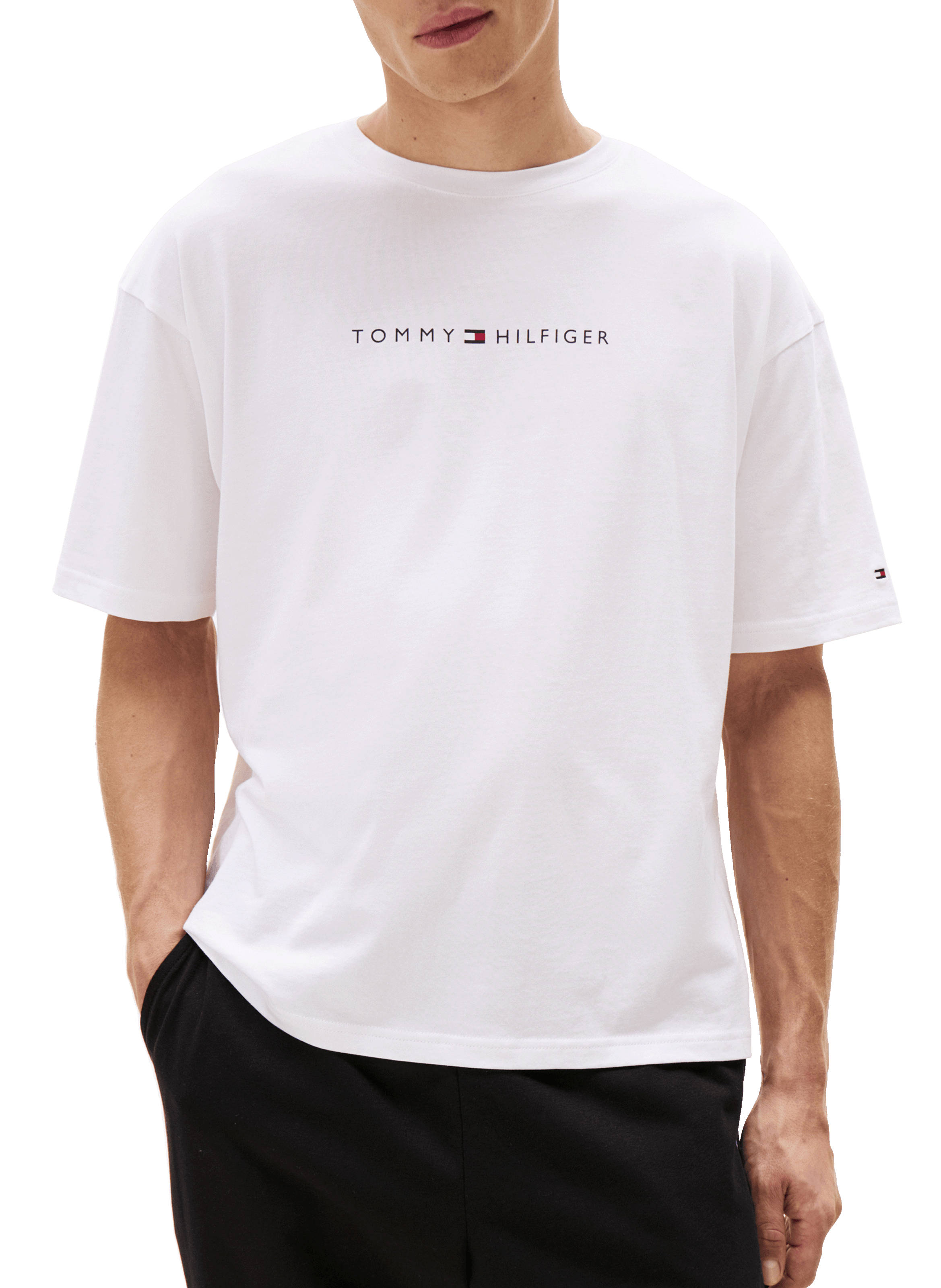 TOMMY HILFIGER T-shirt de pyjama en coton Blanc