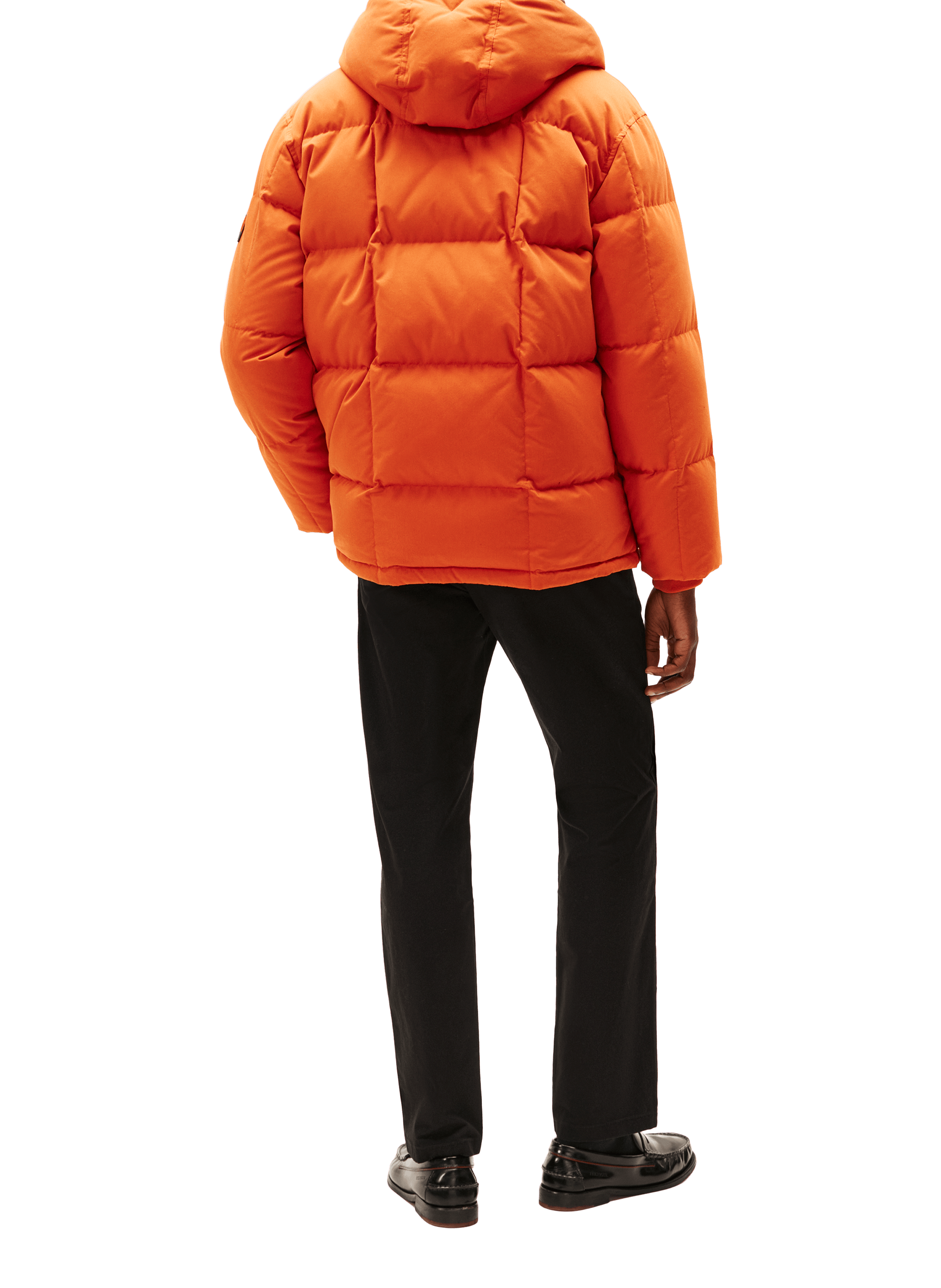 Parka à capuche en coton mélangé Orange