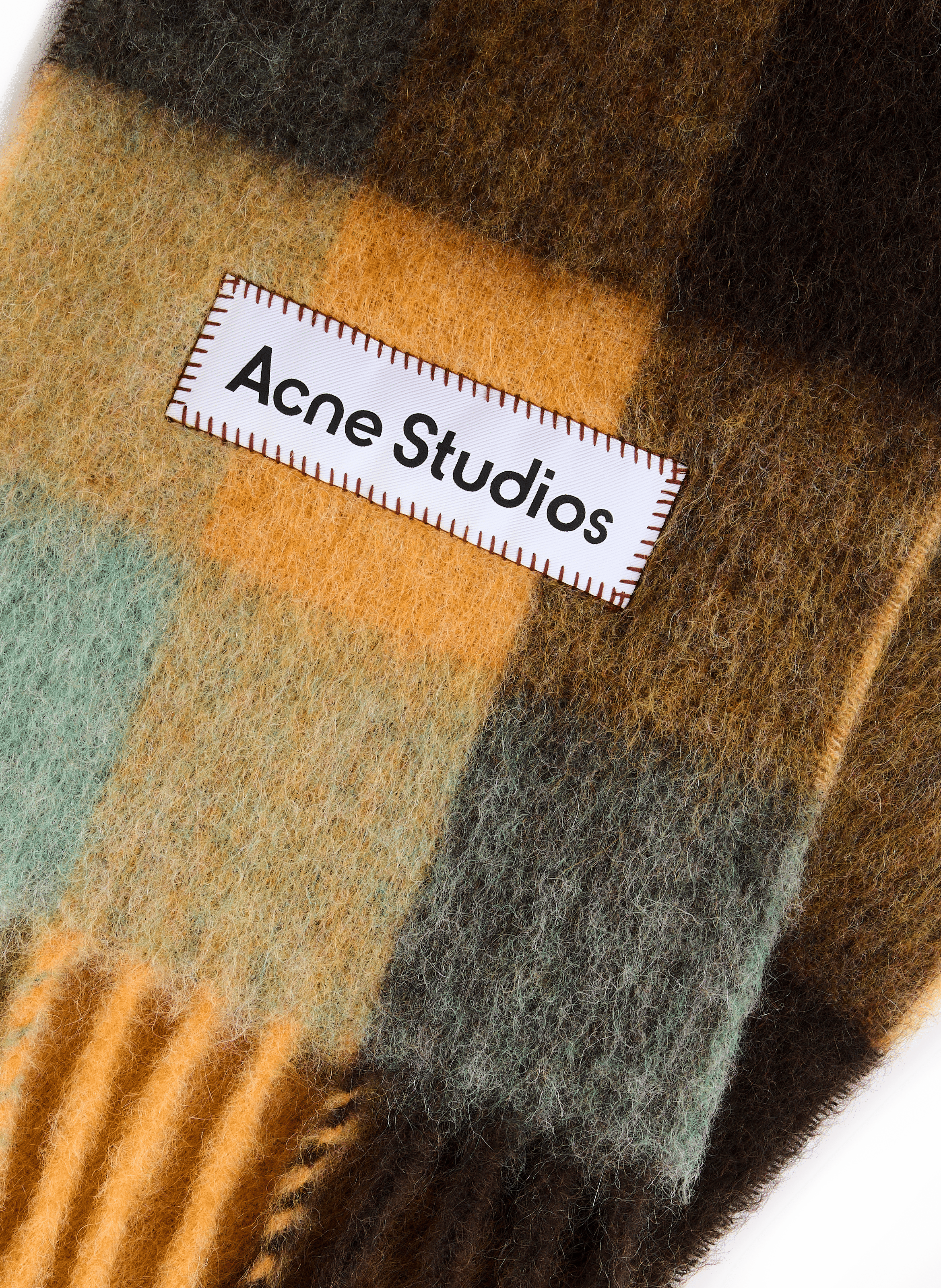 Echarpe à carreaux en laine mélangée ACNE STUDIOS Multicolore