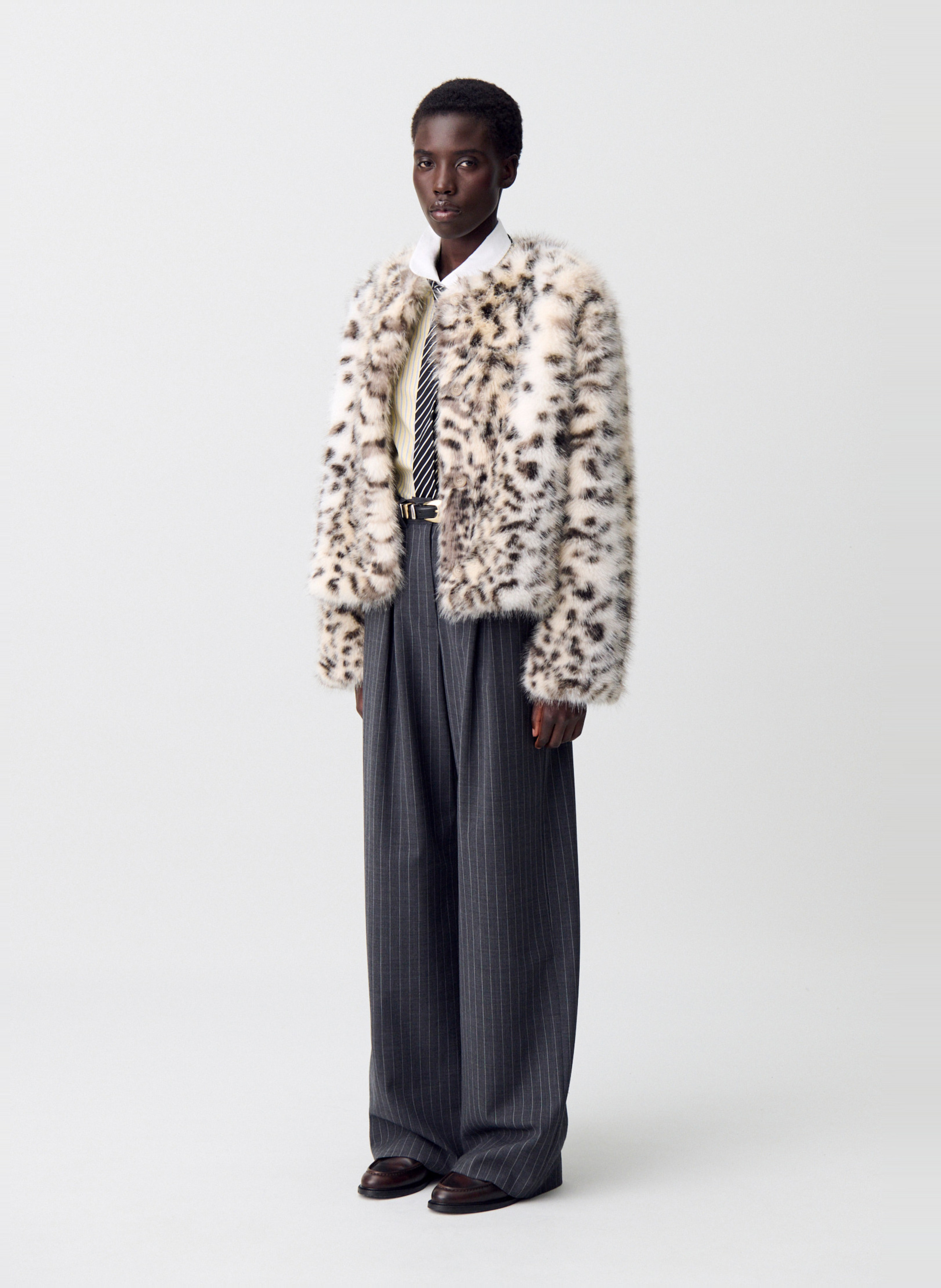 Manteau imprimé en fausse fourrure flavia CLAUDIE PIERLOT Multicolore