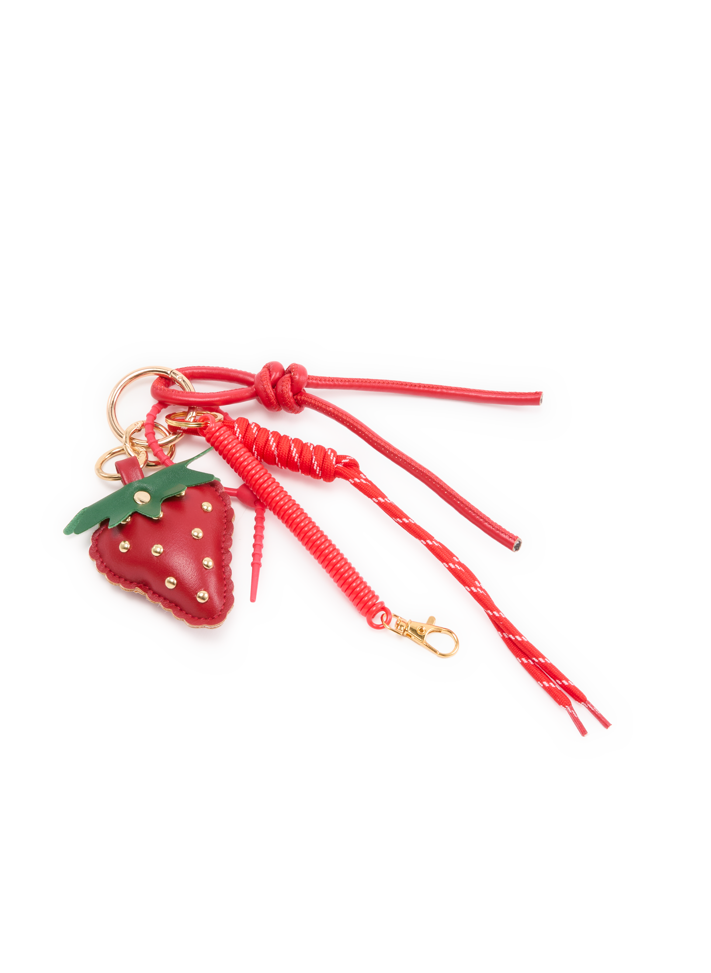 Strawberry charm keychain AU PRINTEMPS PARIS Red