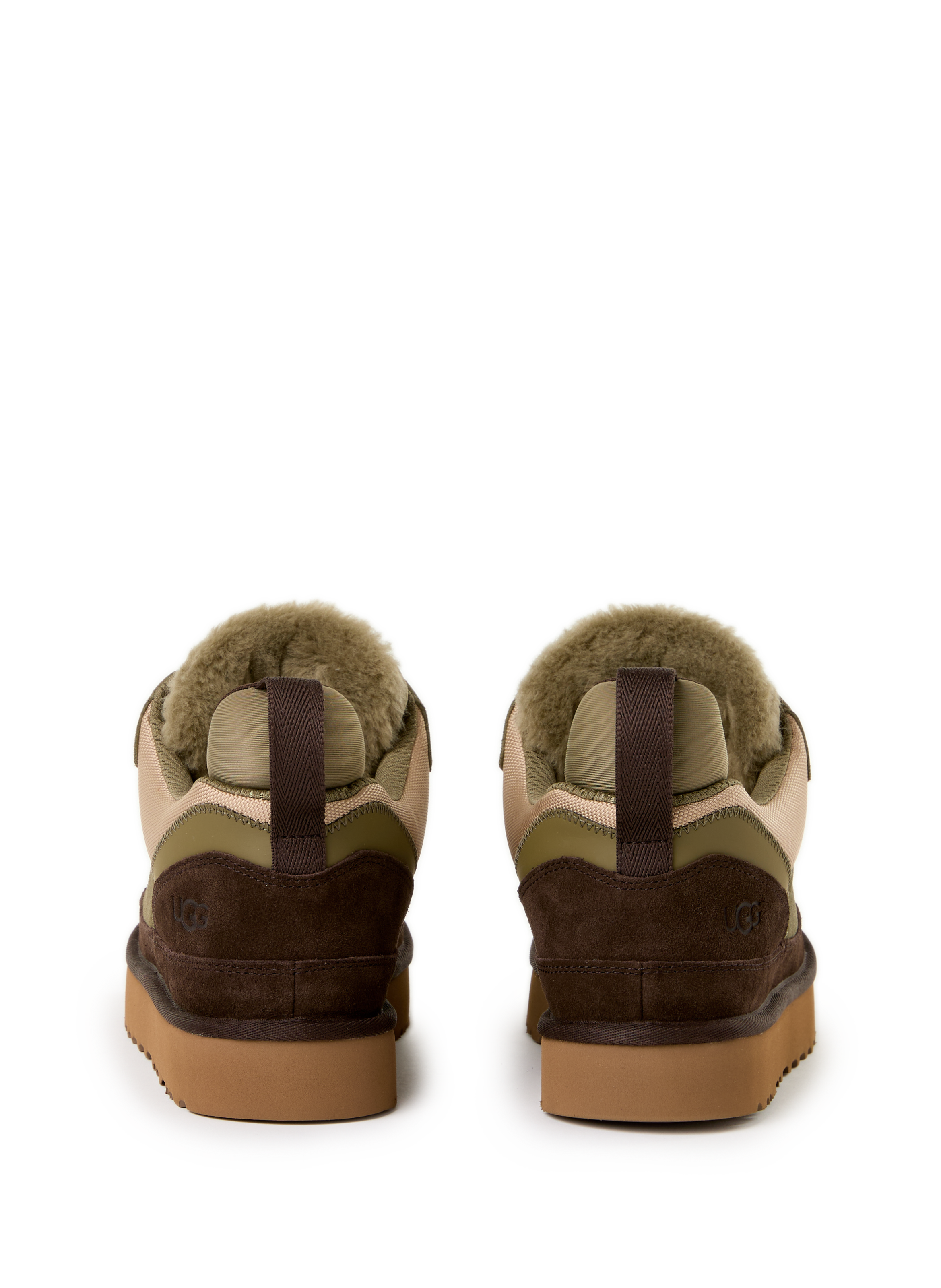 Grooved leather blend boots UGG Brown