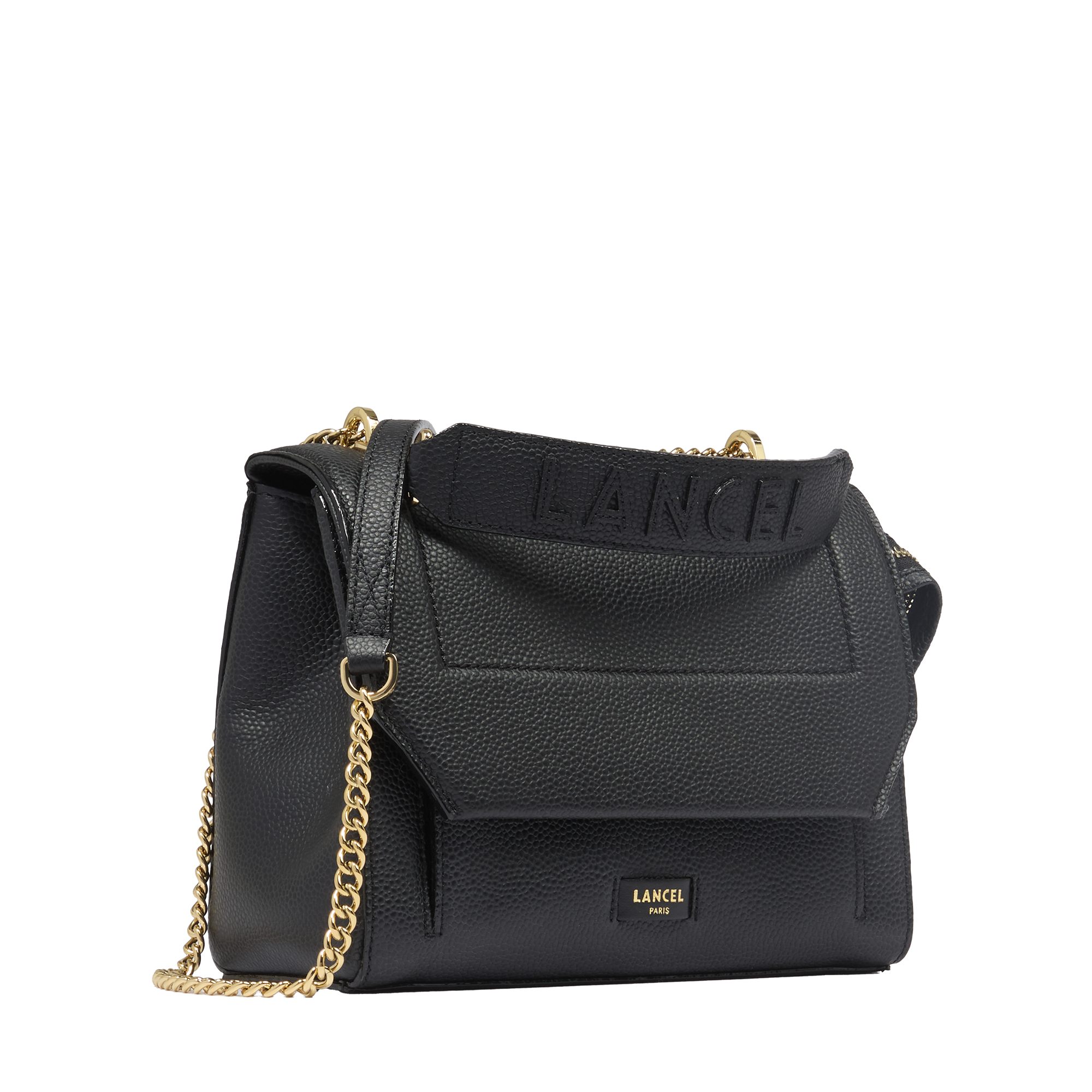 Sac rabat m ninon de lancel en cuir LANCEL Noir