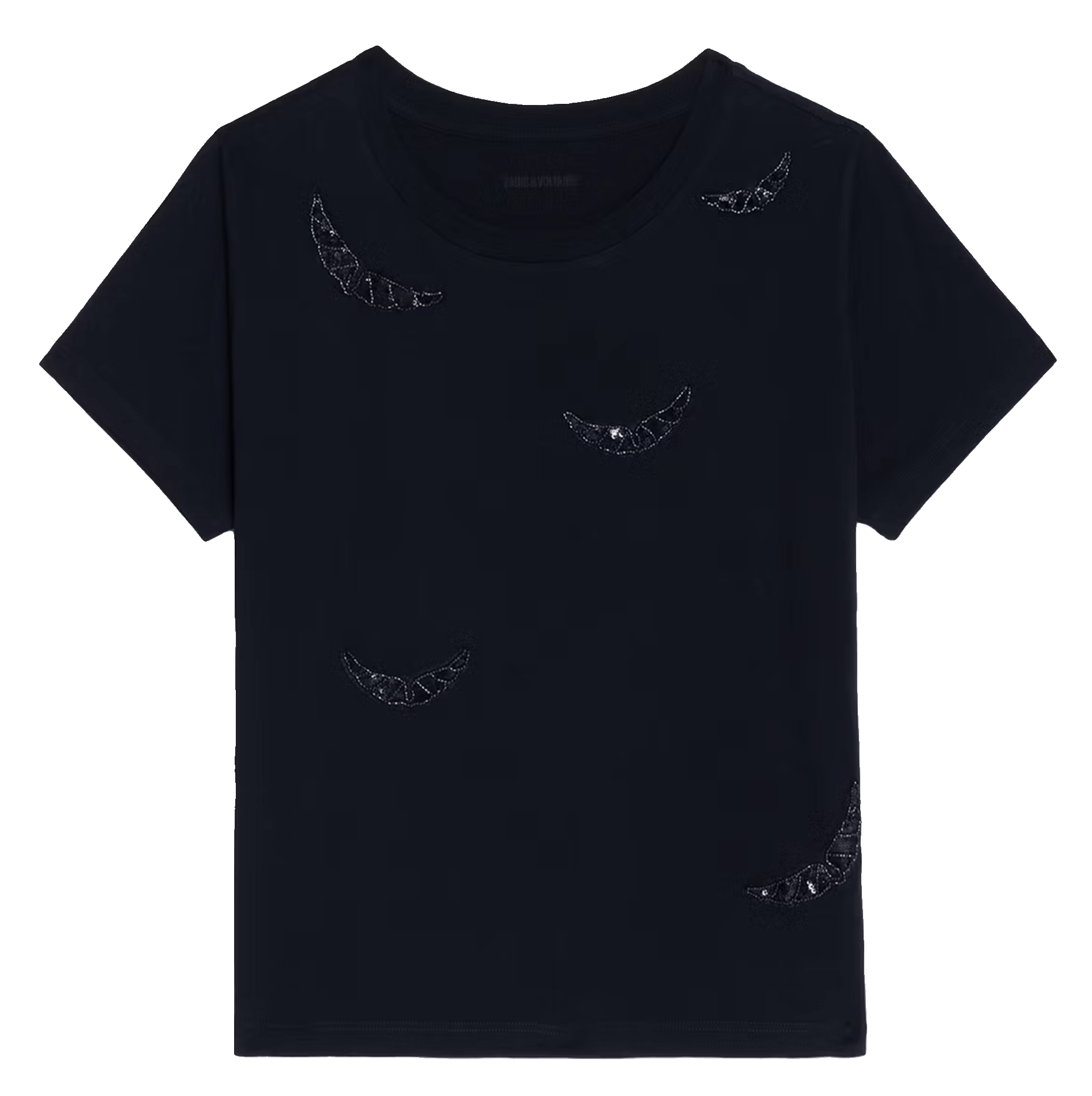 Tee-shirt droit col rond en coton alys ZADIG&VOLTAIRE Bleu