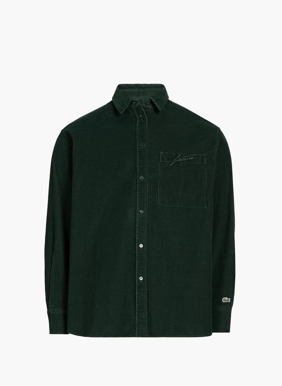Oversized cotton shirt with patterns Green Lacoste - Women | Printemps.com Oversized cotton shirt with patterns Green Lacoste - Women | Printemps.com