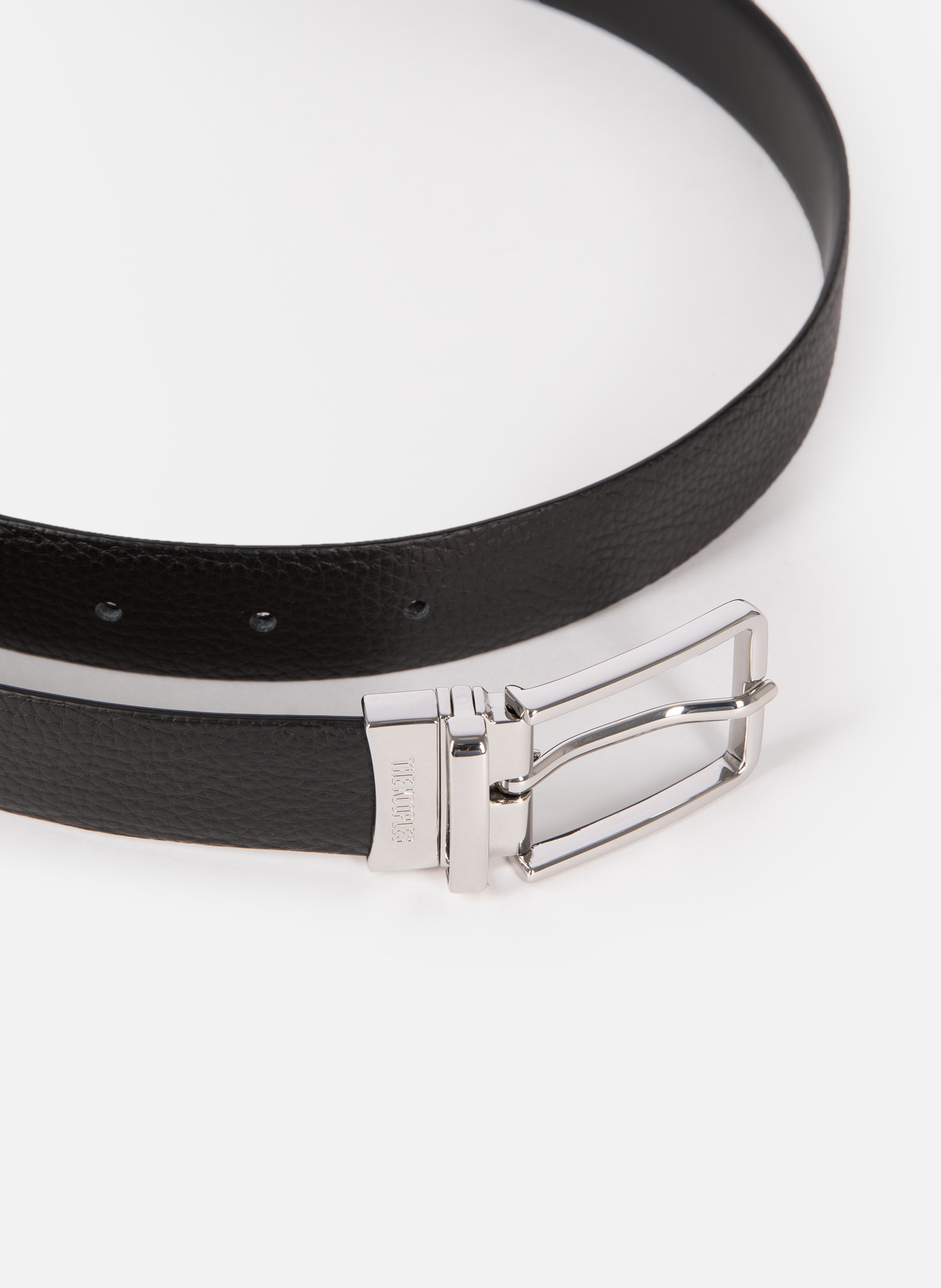 Ceinture réversible en cuir grainé THE KOOPLES Noir