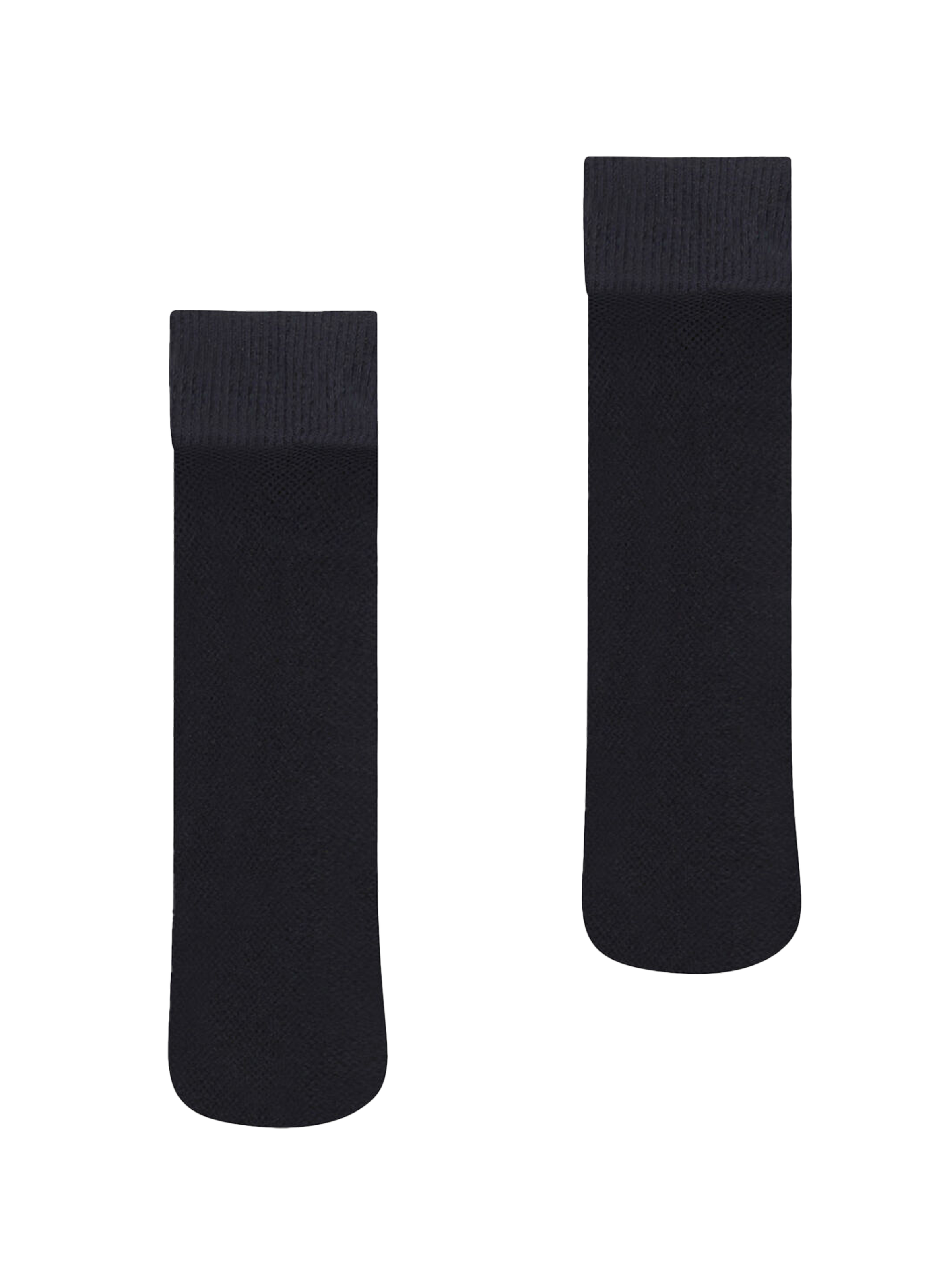 Chaussettes hautes motif résille WOLFORD Noir