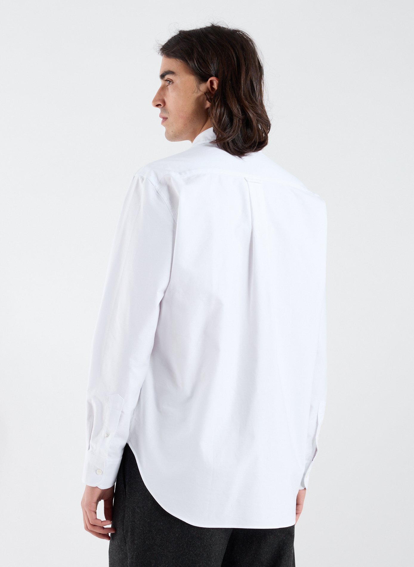 Straight cotton embroidered shirt MAISON KITSUNÉ White