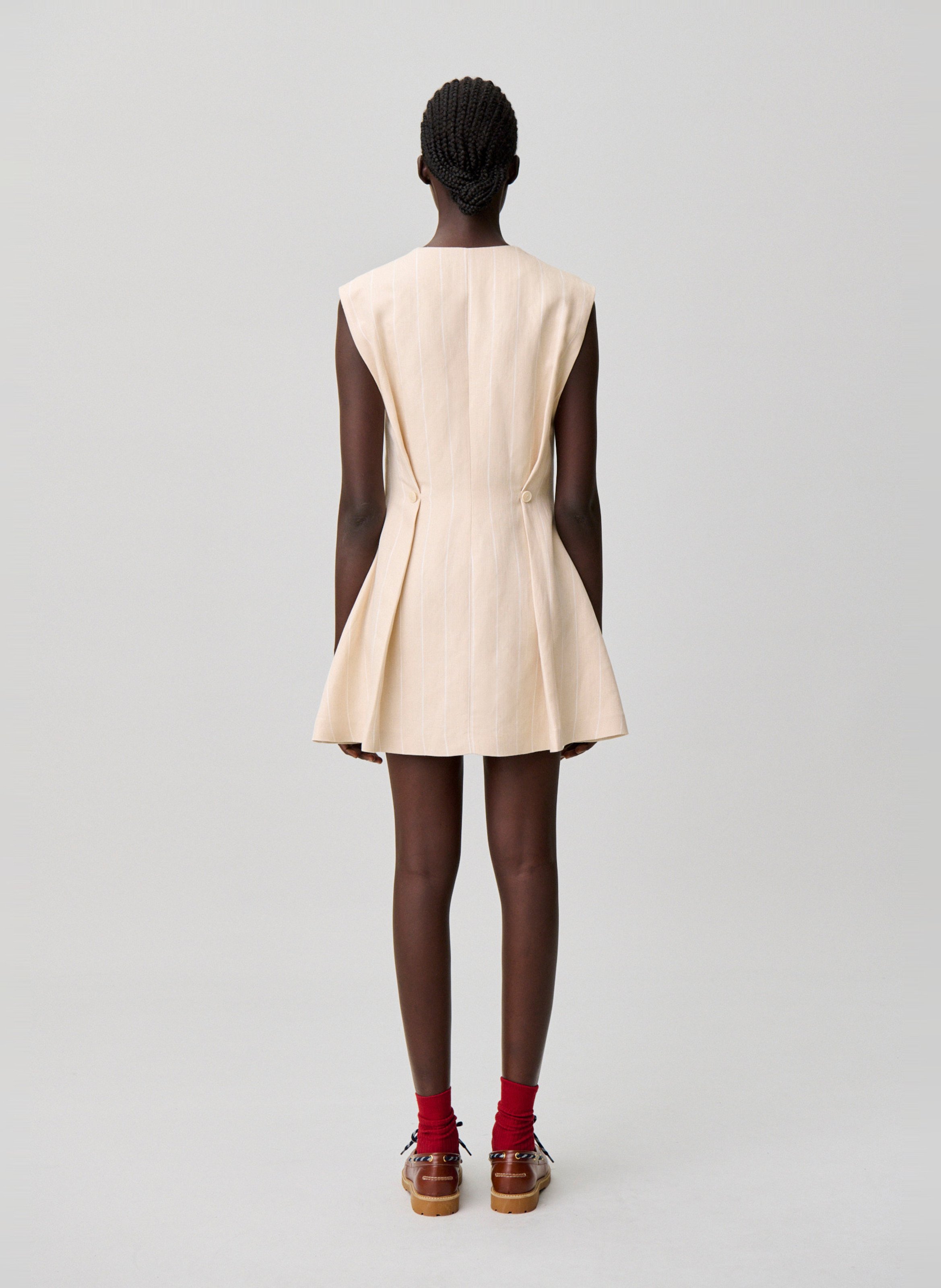 Robe court col rond CLAUDIE PIERLOT Beige