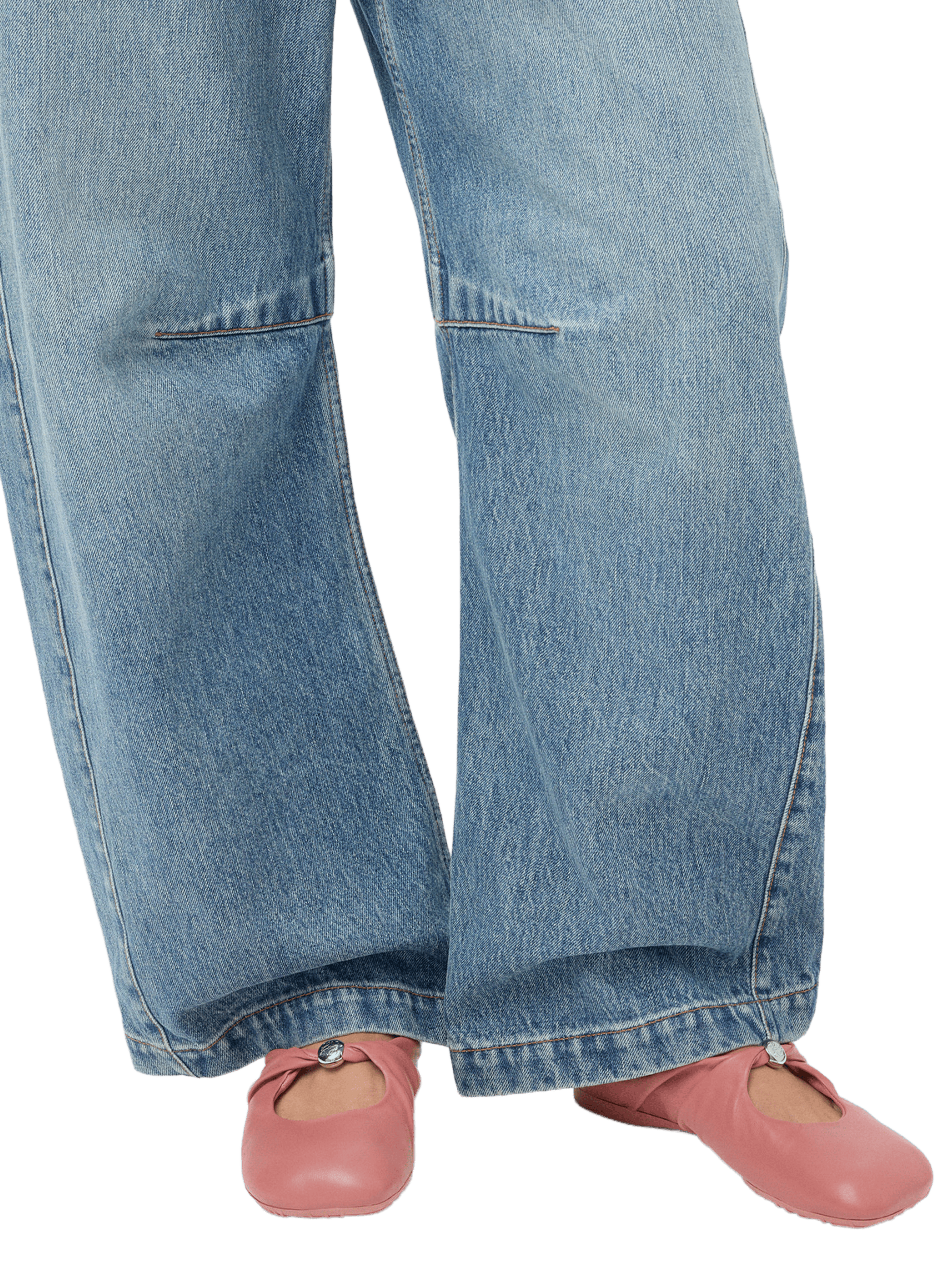 Pebble Soft lamb nappa leather ballet flats LOEWE Pink