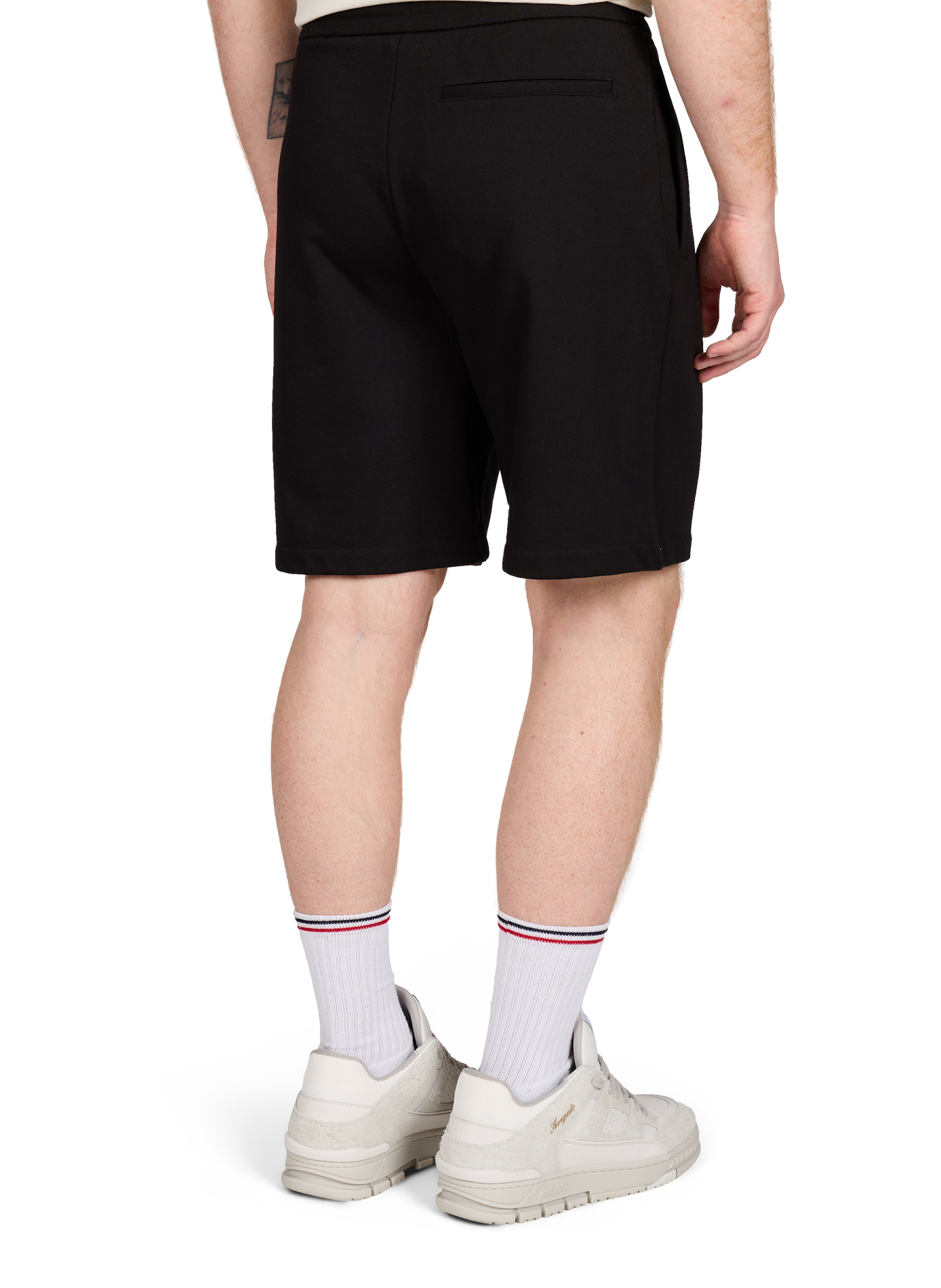 Short uni taille élastique en coton ARMANI EXCHANGE Noir