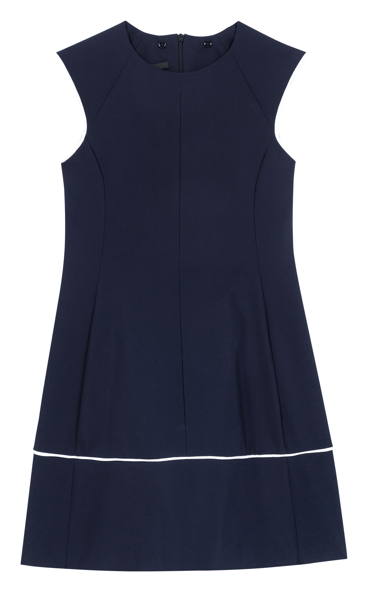 Robe courte évasée en coton mélangé MAJE Bleu