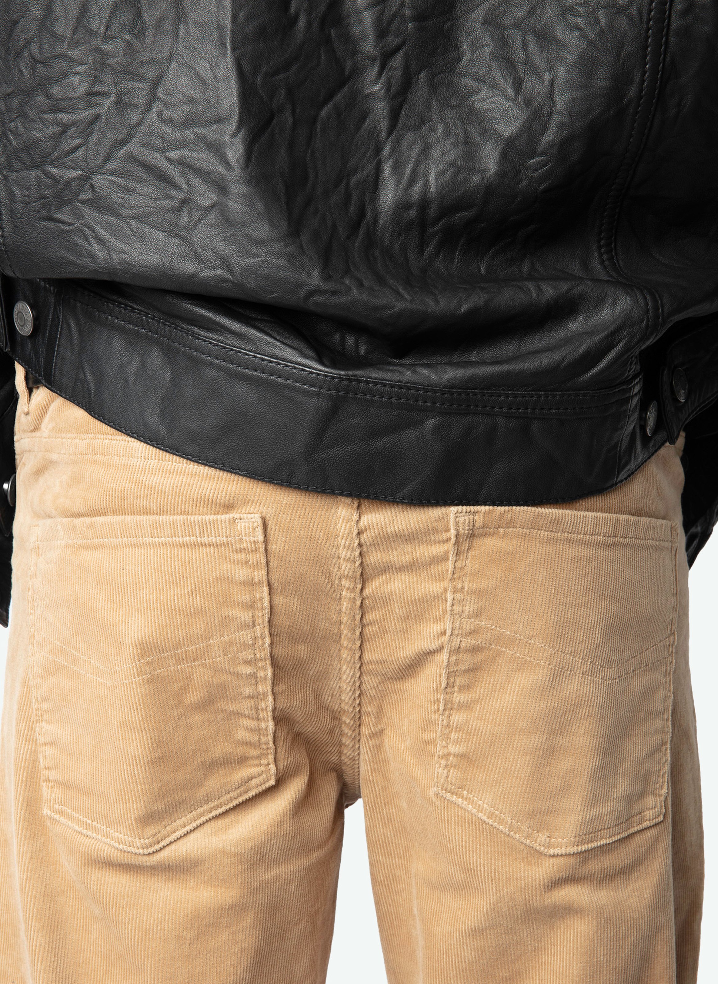 Pantalon ajustée en coton mélangé steeve ZADIG&VOLTAIRE Beige