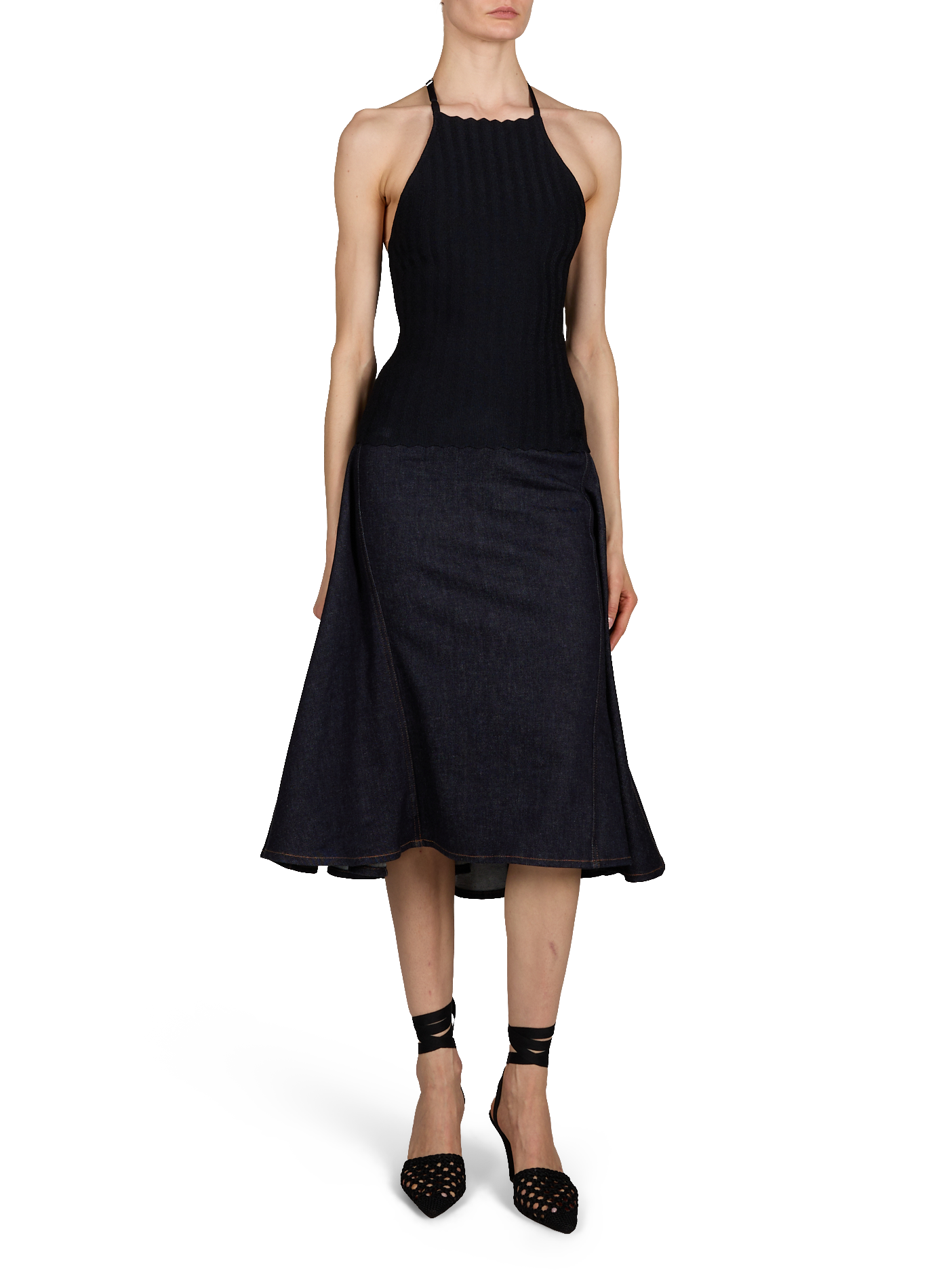 Top La Maille Tablier côtelé JACQUEMUS Bleu