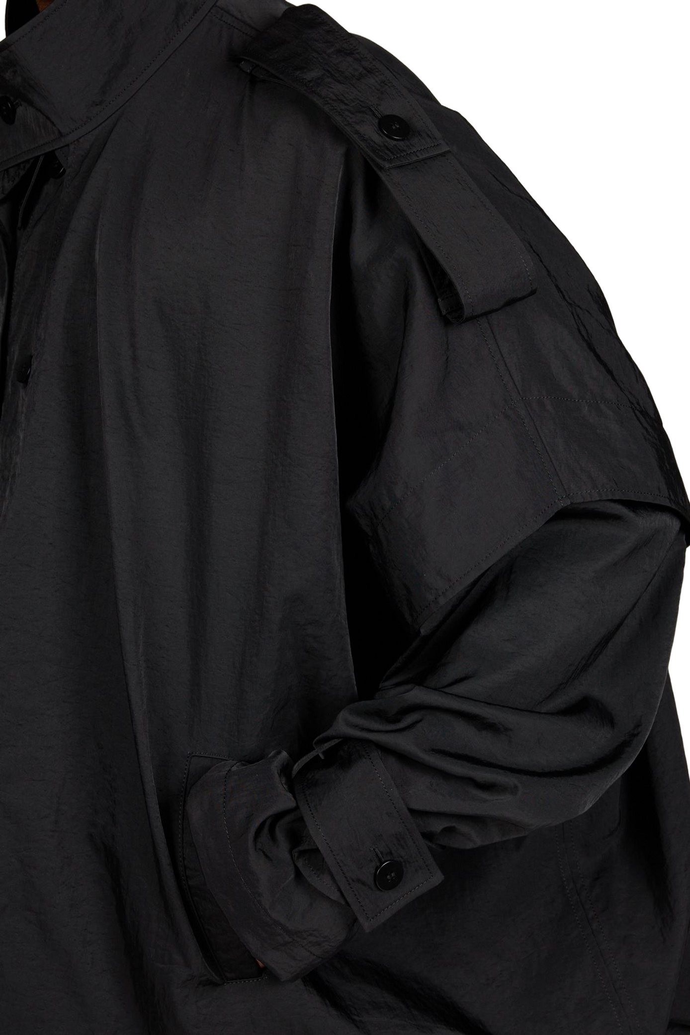 Oversized jacket with classic collar SEAN SUEN Black