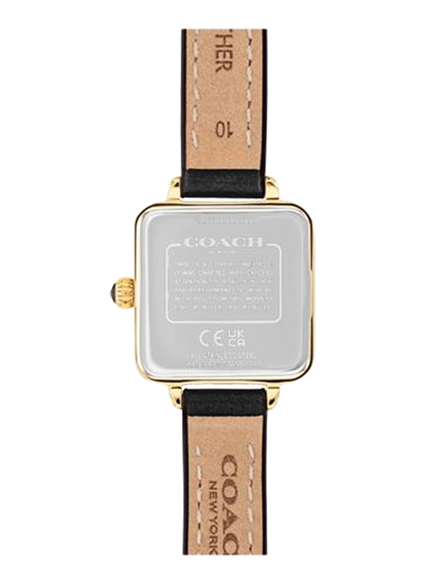 Montre quartz Cass en cuir COACH MONTRES Noir