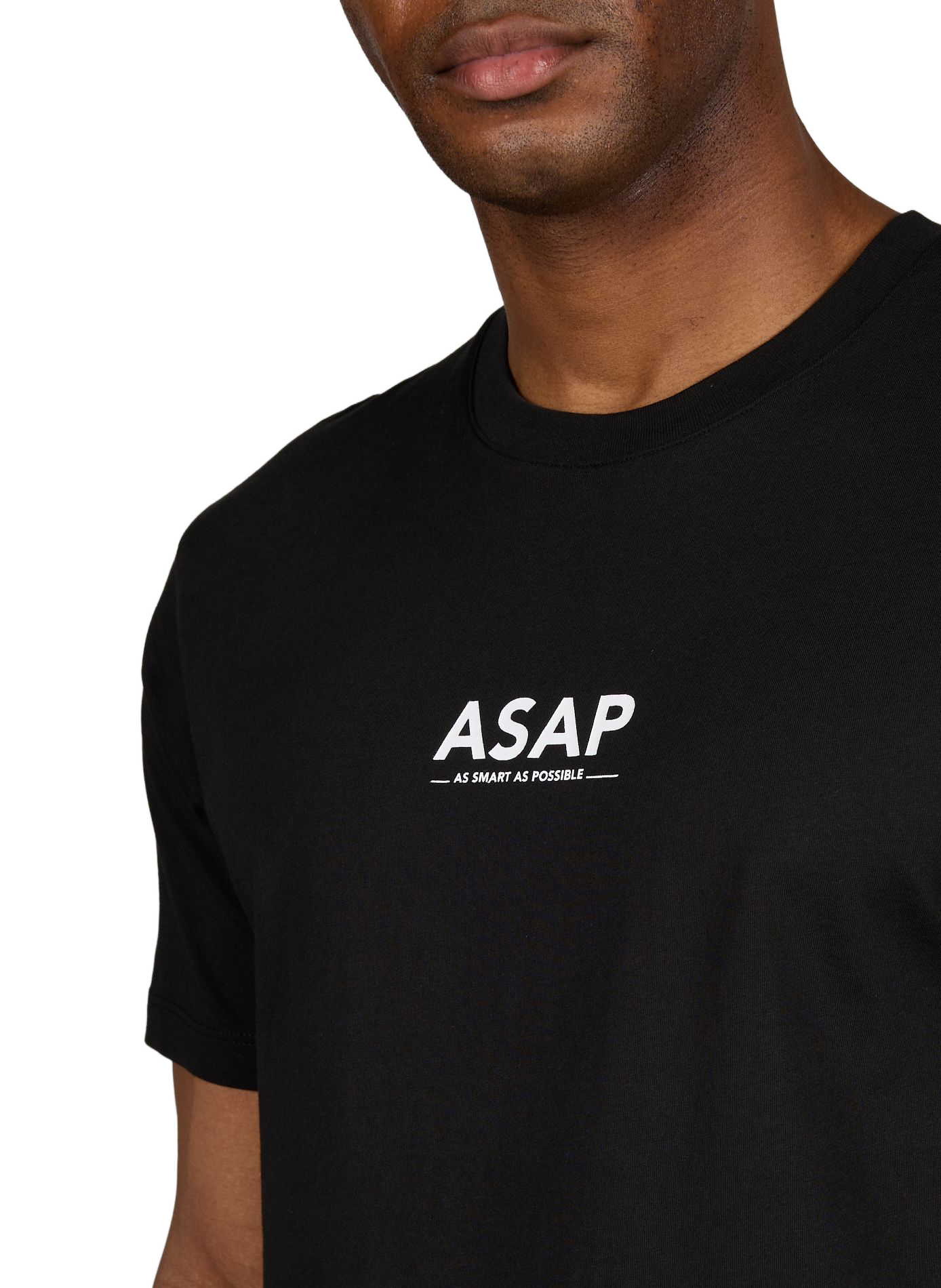 Tee-shirt droit col rond en coton SAVE THE DUCK Noir