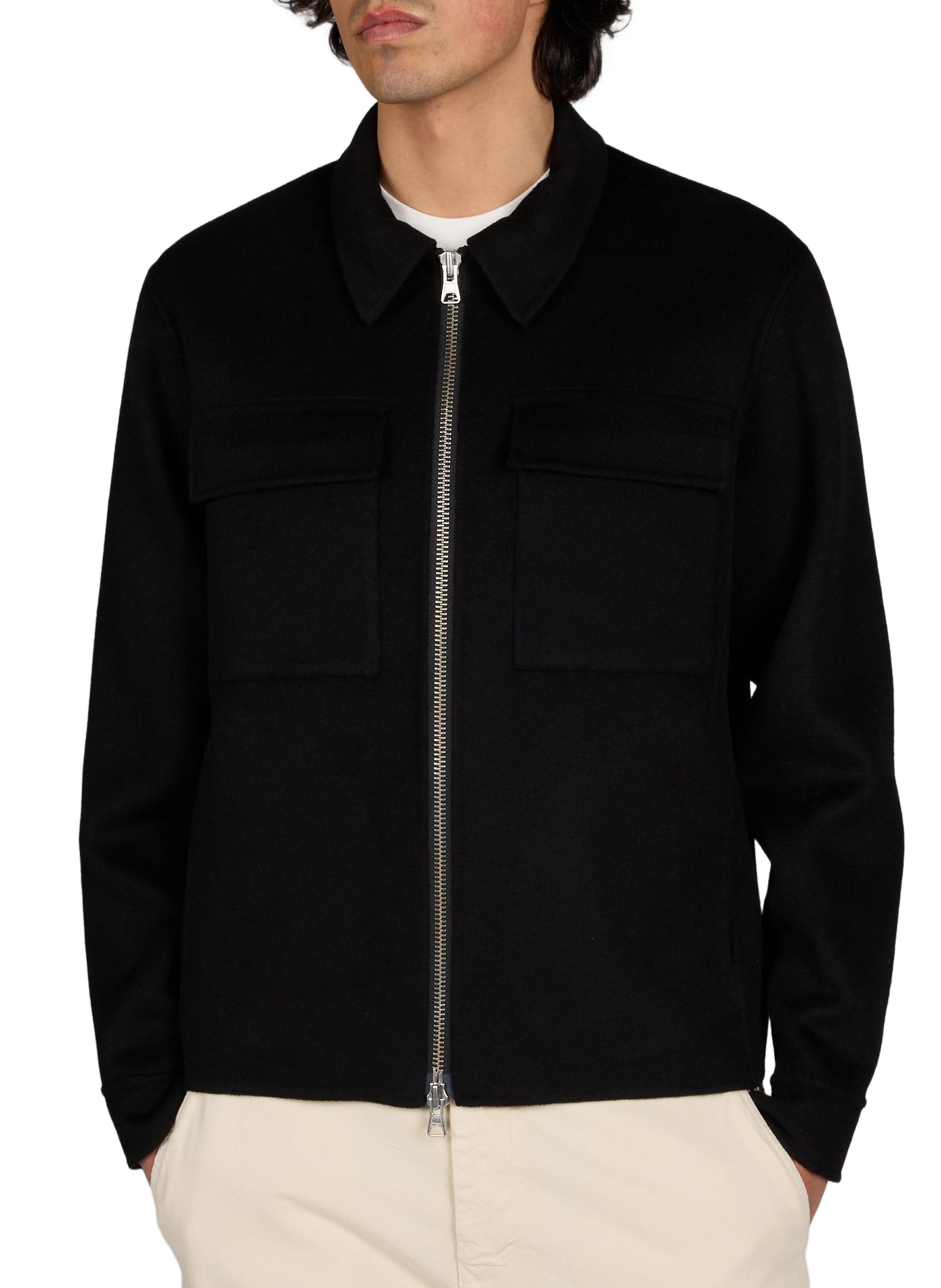 Blouson col classique en laine mélangée NN.07 Noir