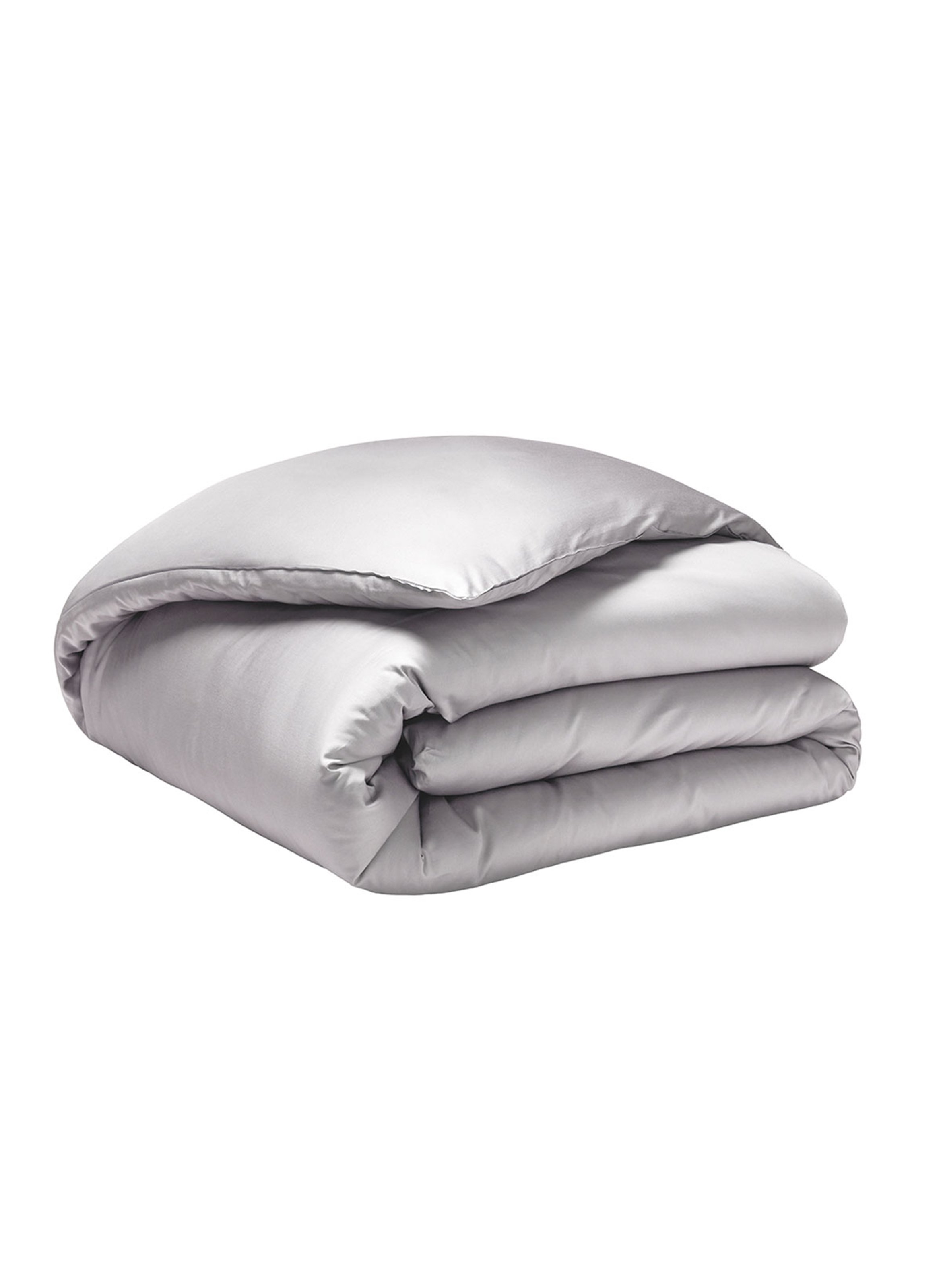 Housse de couette unie en satin de coton bio, teophile ALEXANDRE TURPAULT Gris