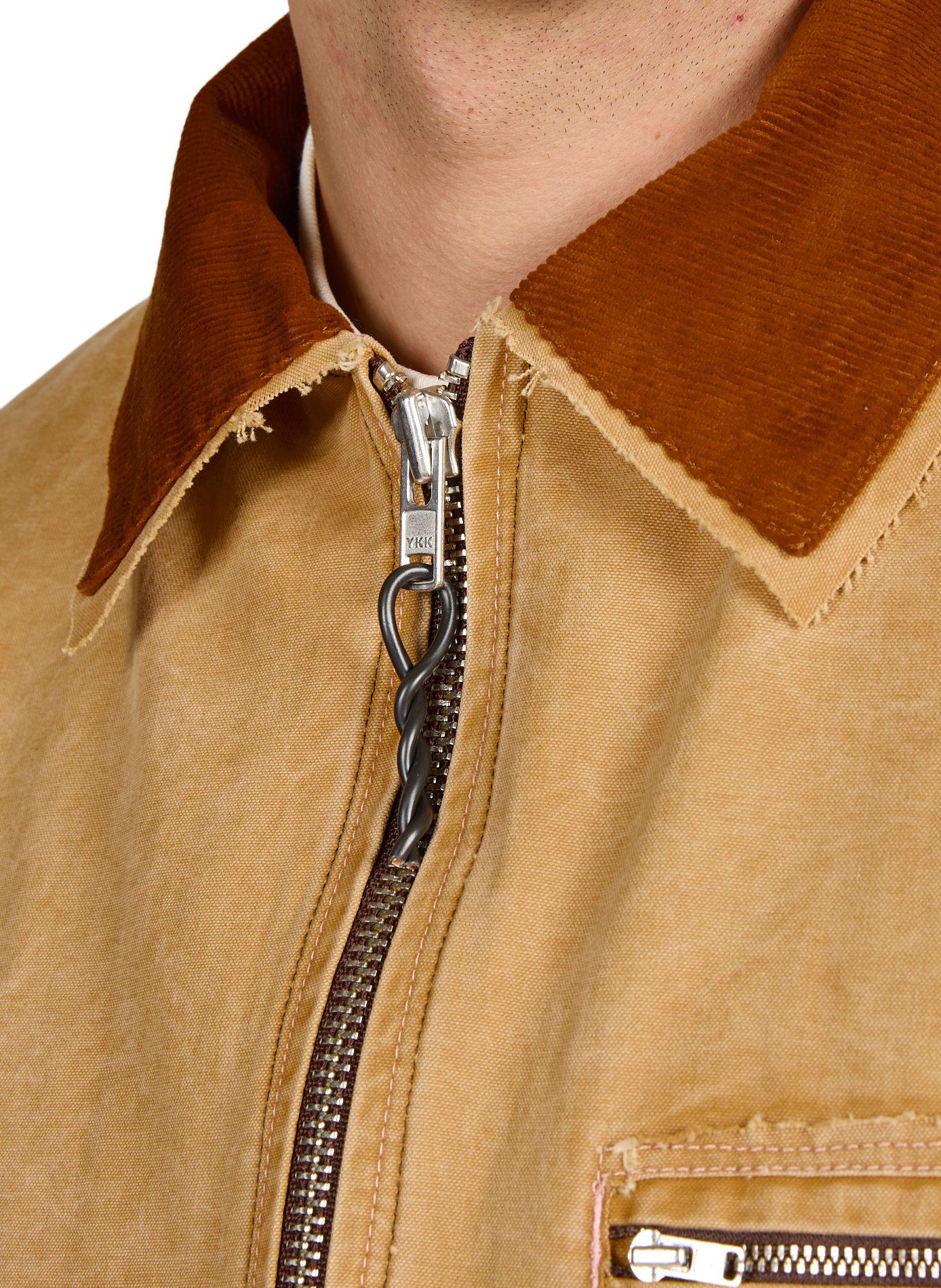 Jacket with classic corduroy collar in cotton CAMIEL FORTGENS Brown