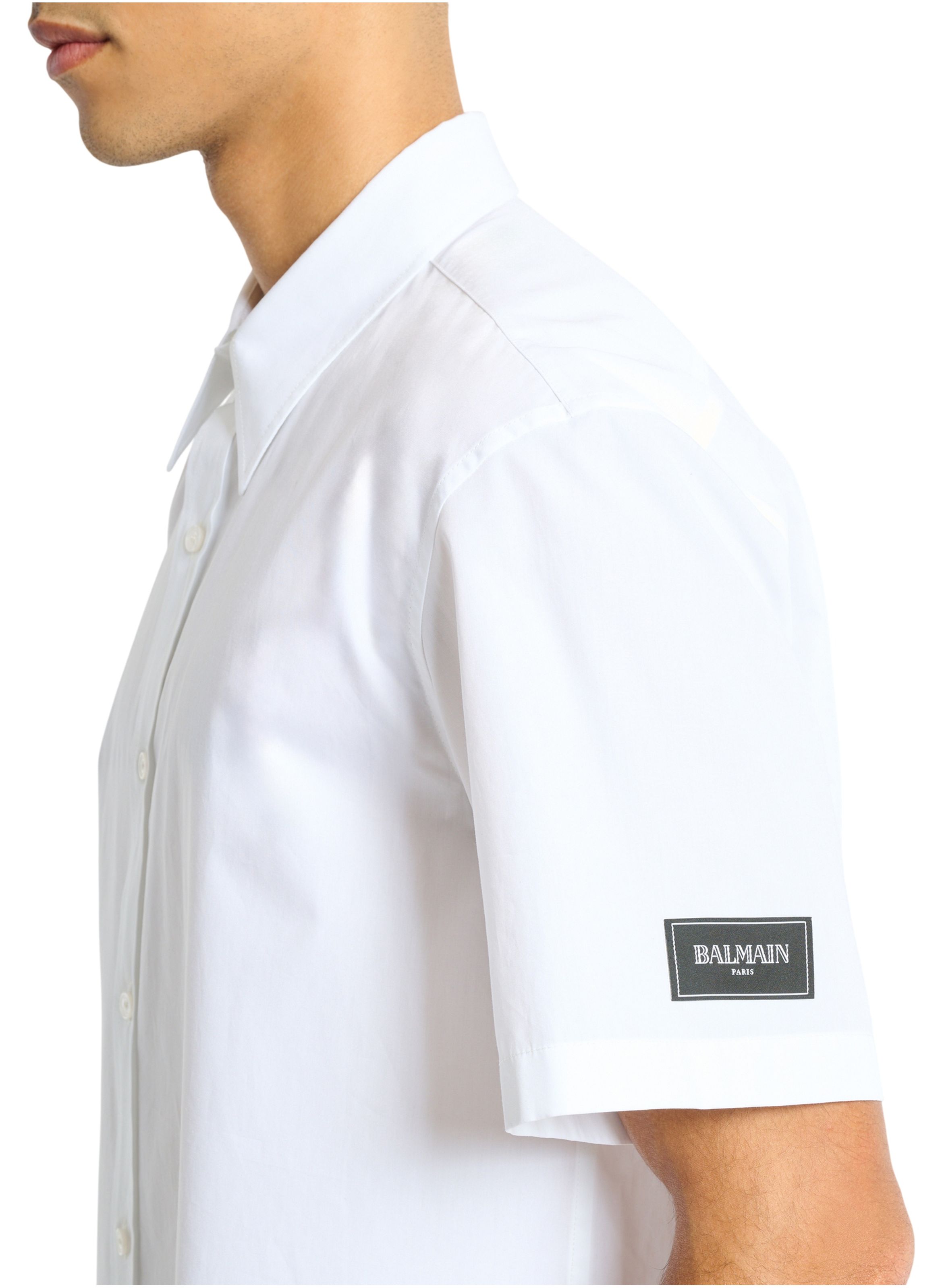 Chemise balmain paris en popeline de coton BALMAIN Blanc