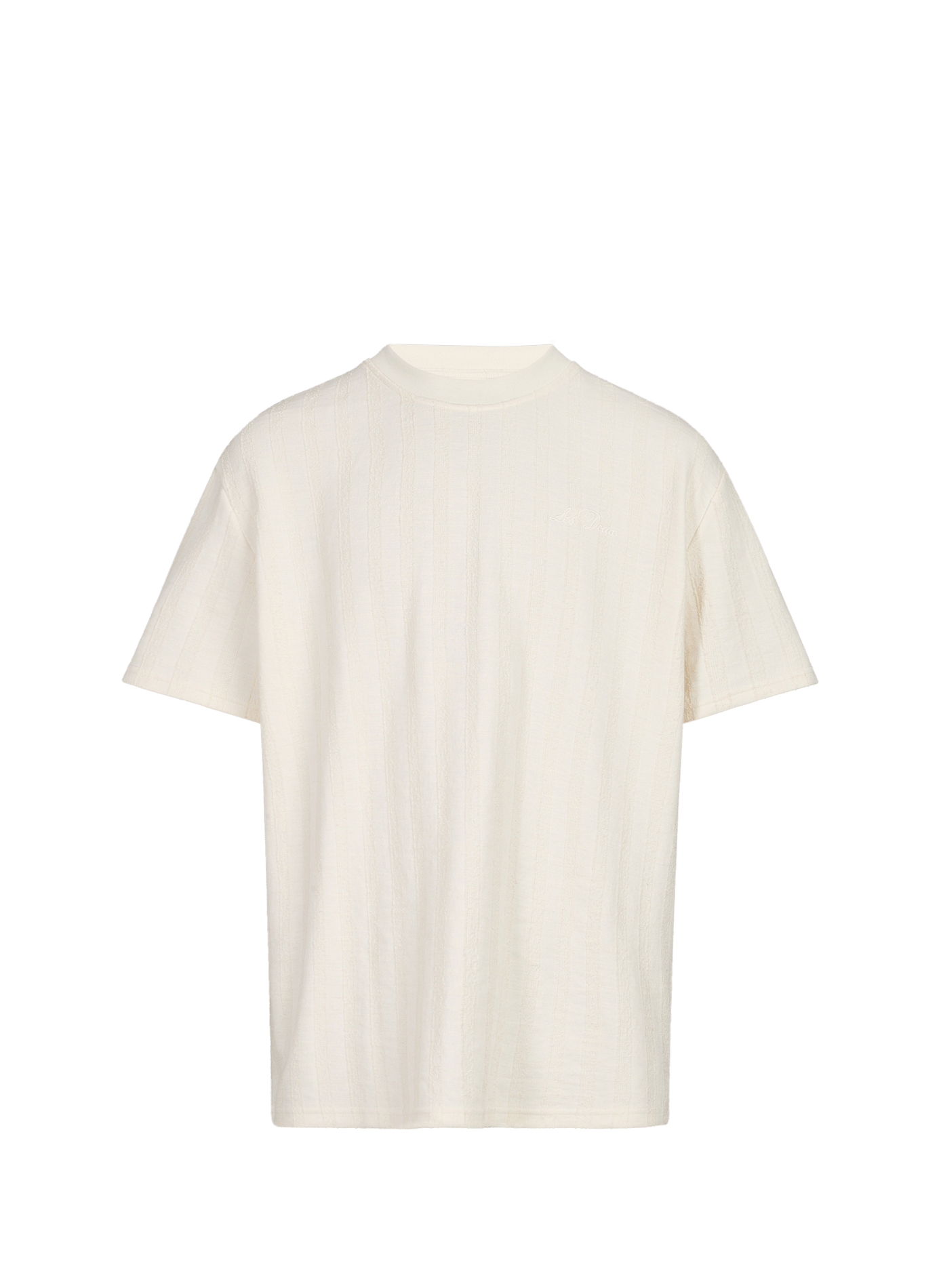 Straight T-shirt with jacquard stripes LES DEUX White