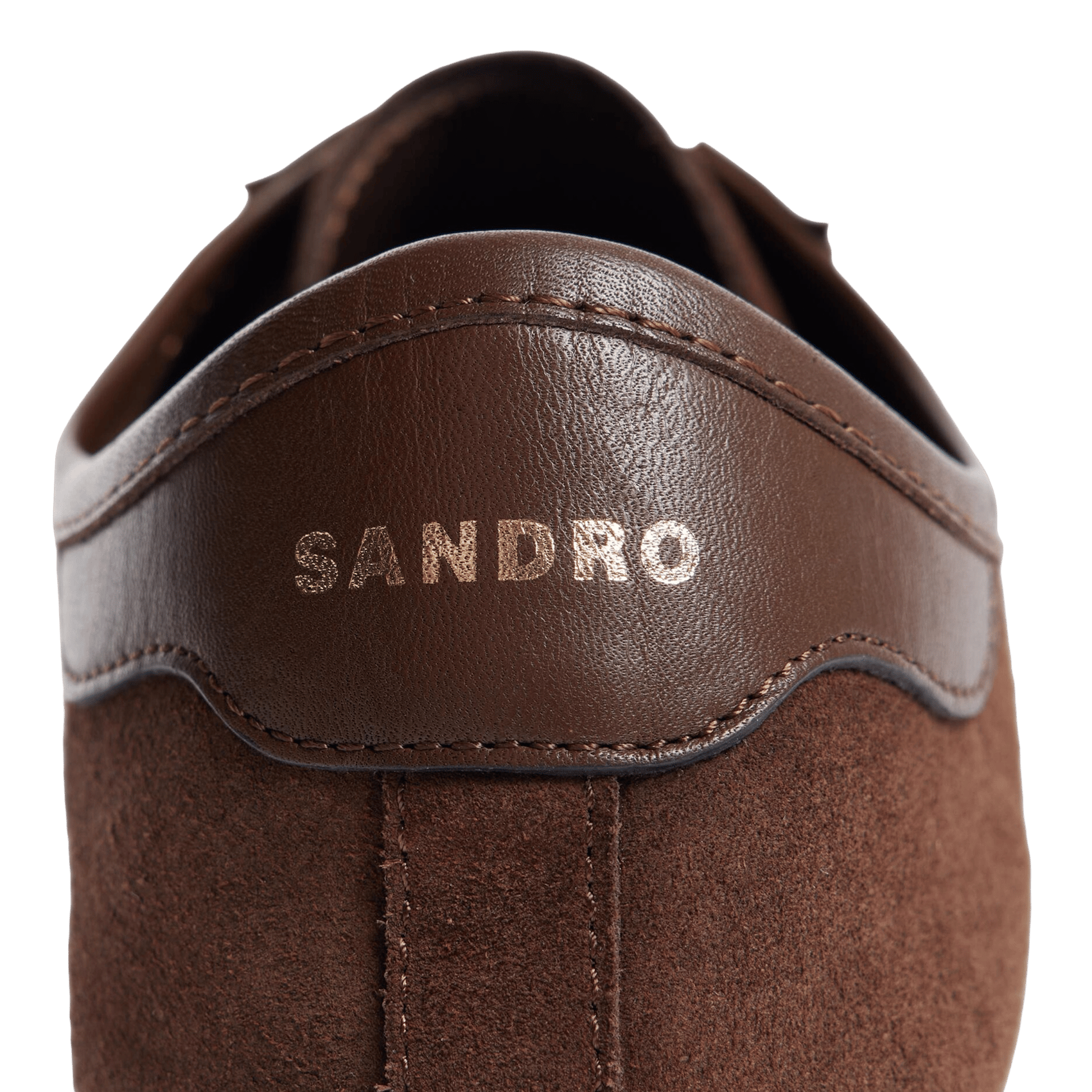 Baskets basses en cuir SANDRO Marron
