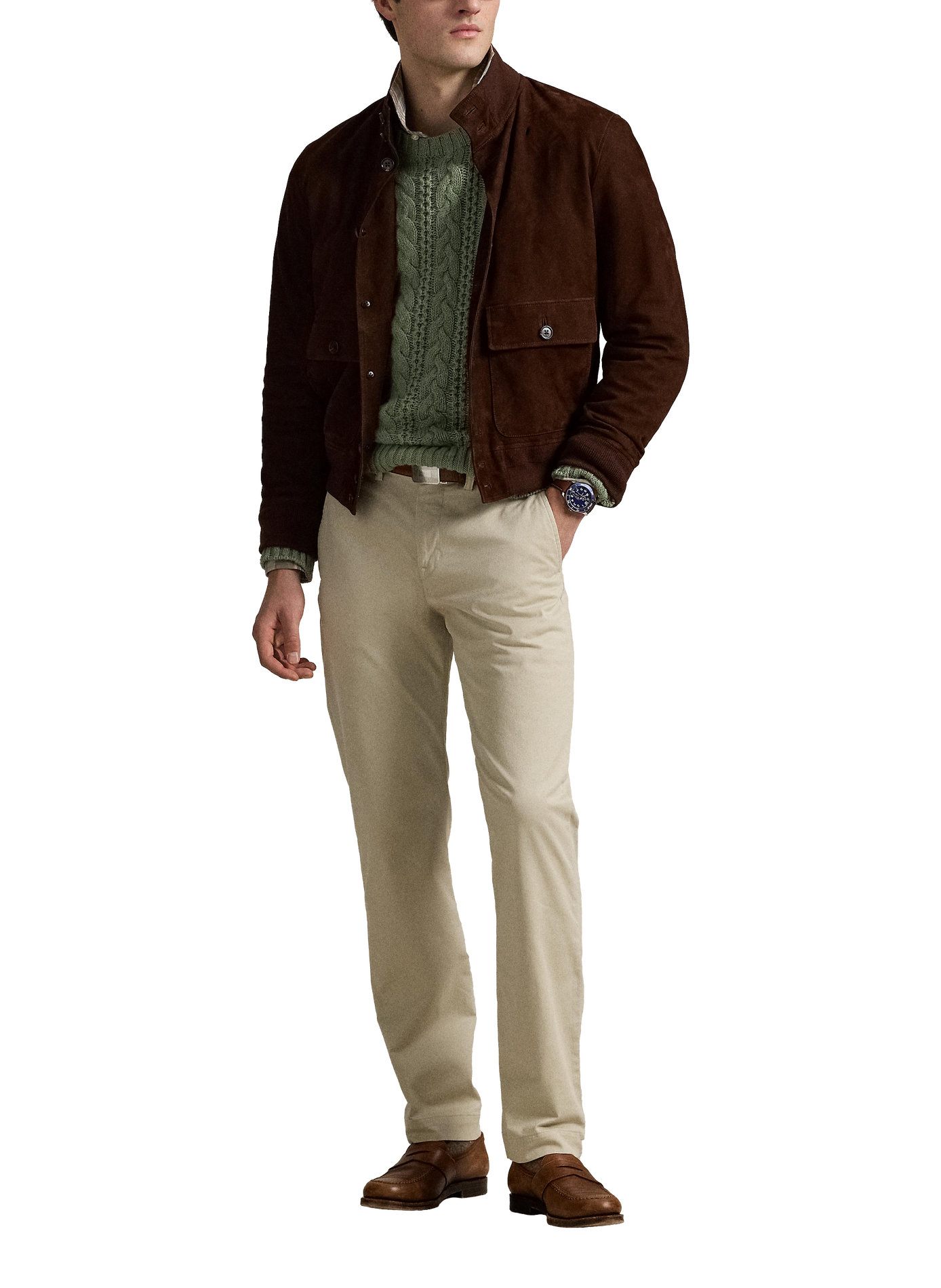 Slim-fit stretch cotton chinos POLO RALPH LAUREN Beige
