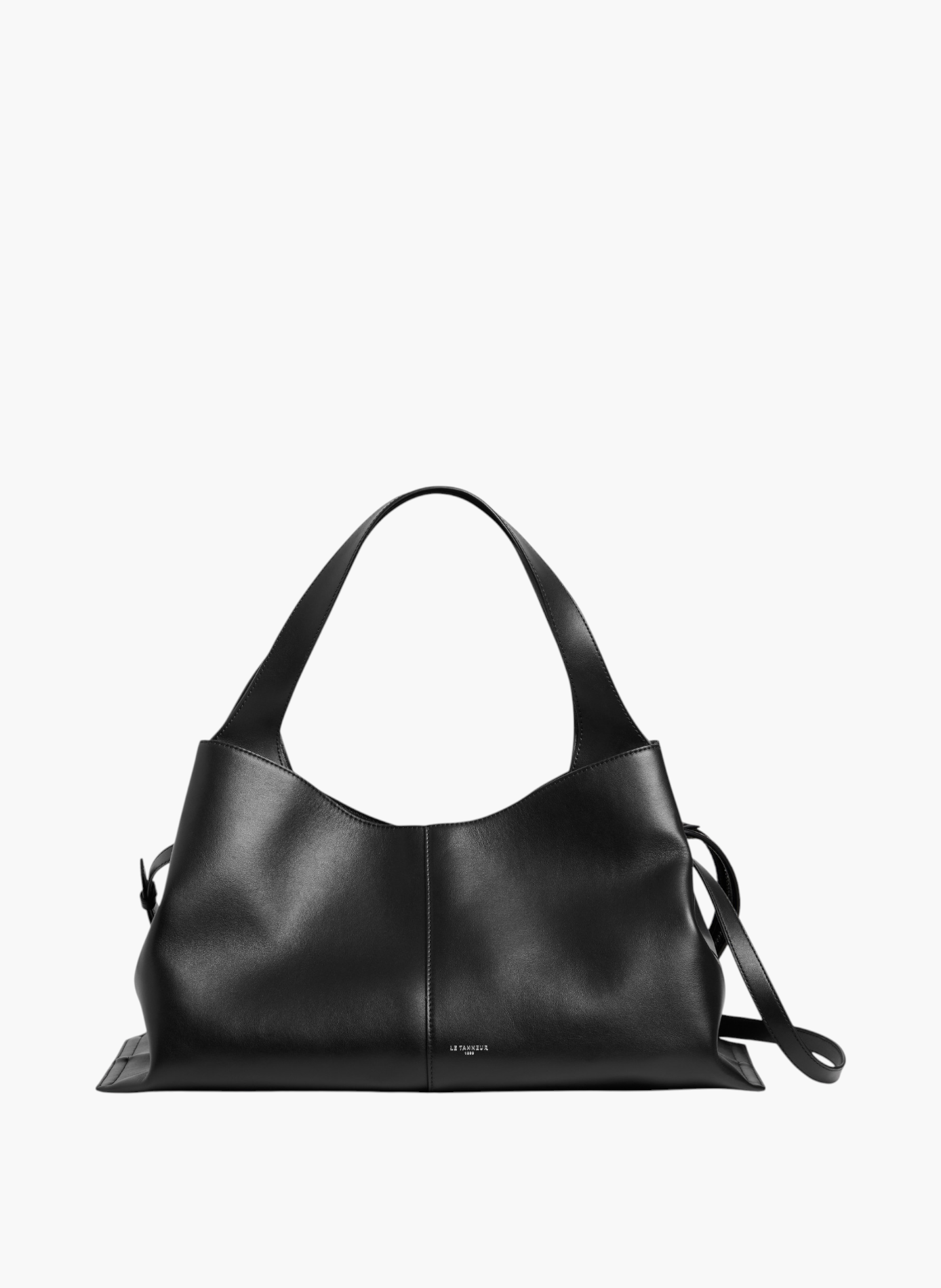 Sac cabas grand modèle félicie en cuir lisse LE TANNEUR Noir