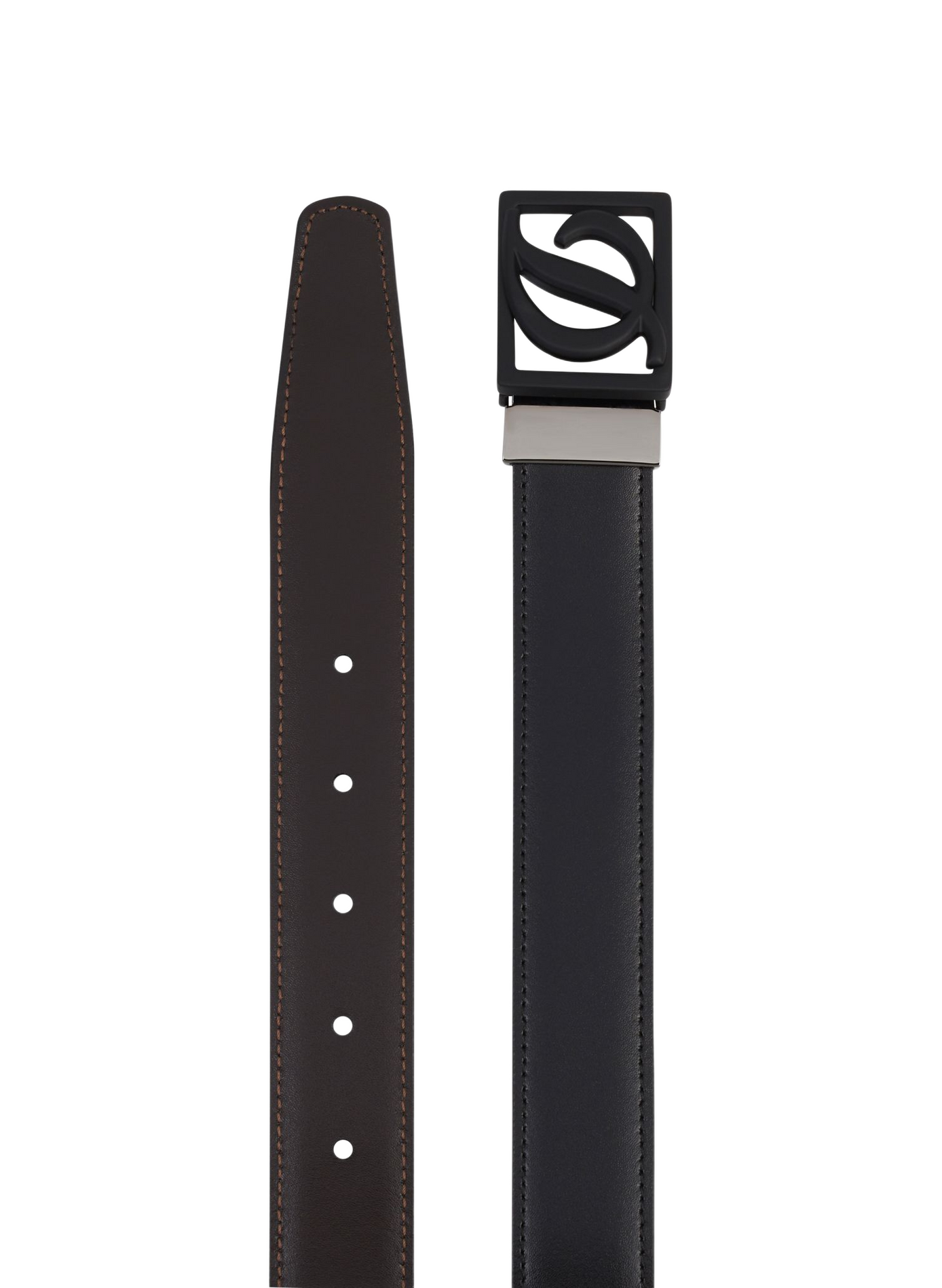 Leather Line D Belt S.T. DUPONT Black
