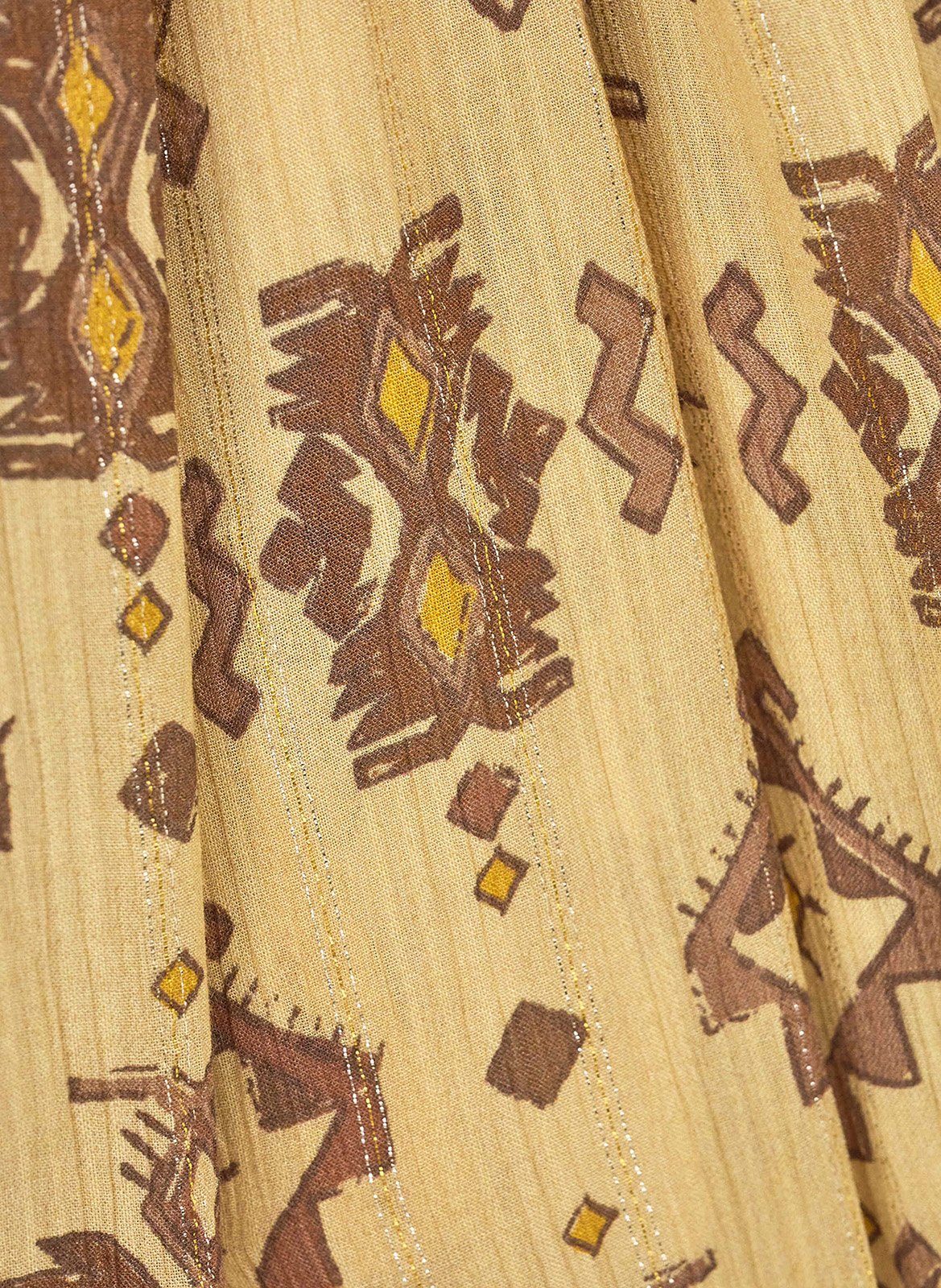Gedrukte blouse met Tunisie kraag zato BA&SH Geel