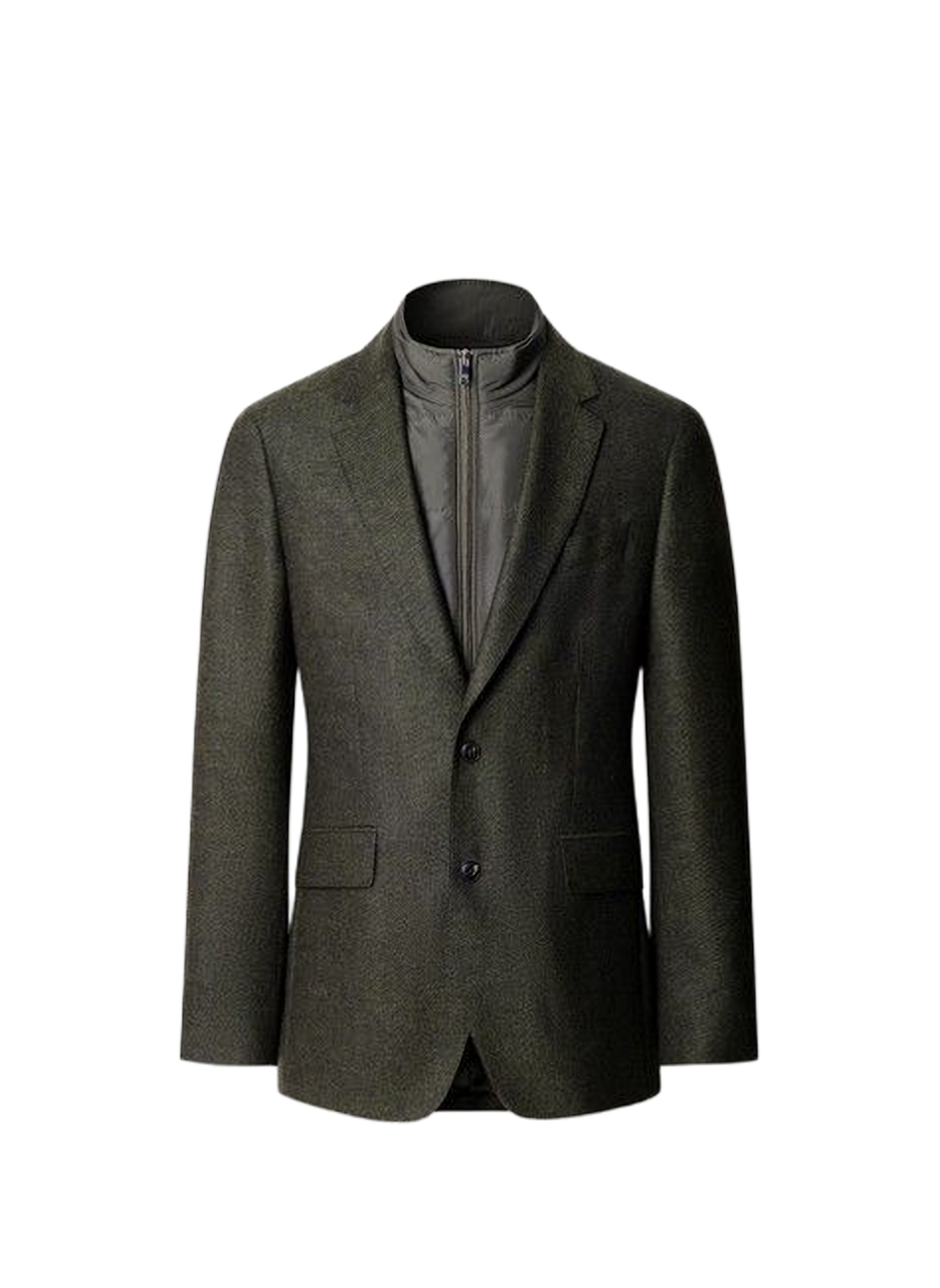 Gerade geschnittene Blazerjacke aus Wollmischung HACKETT Grun