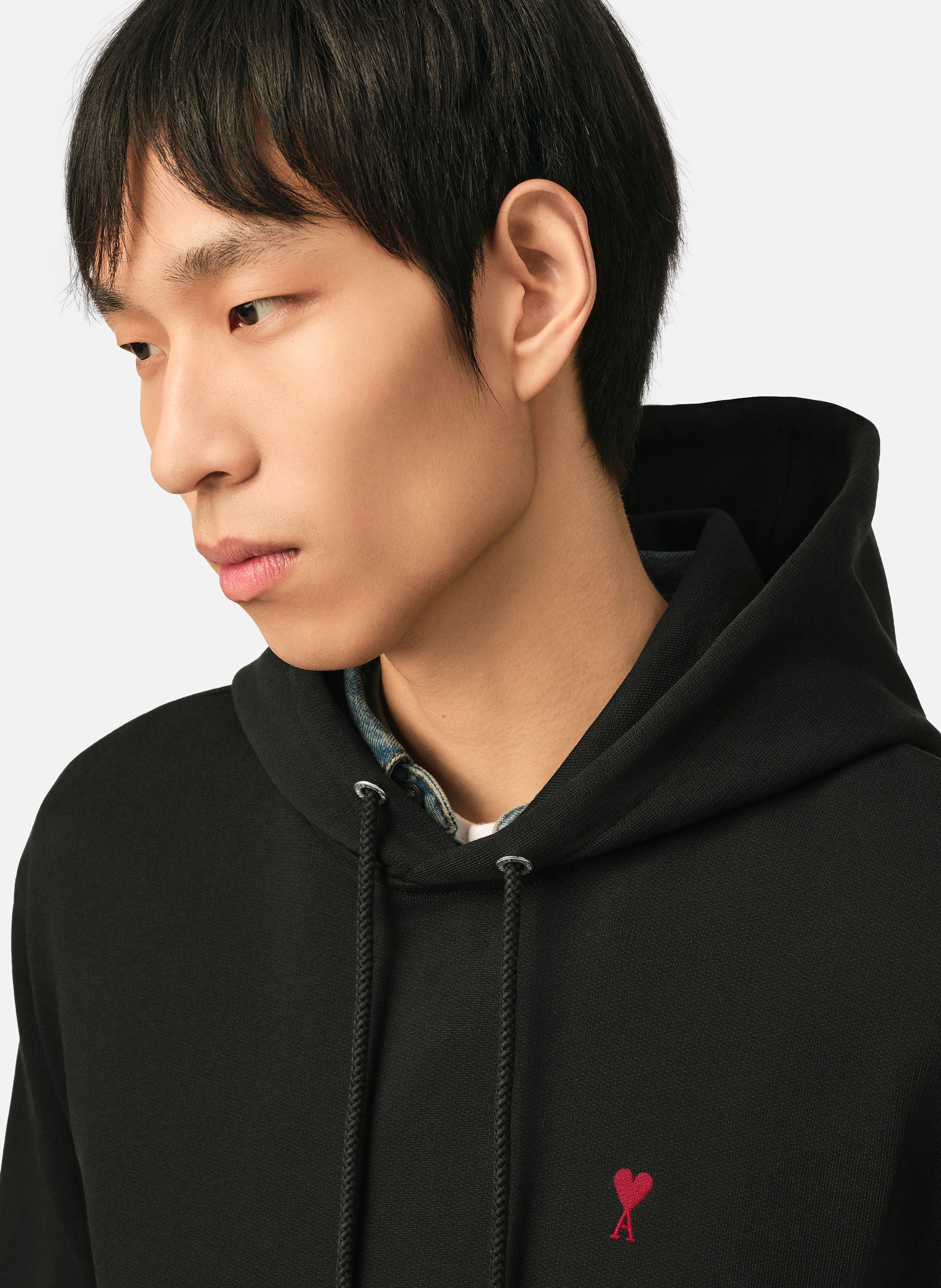 Hoodie ami de coeur rouge unisexe AMI PARIS Noir