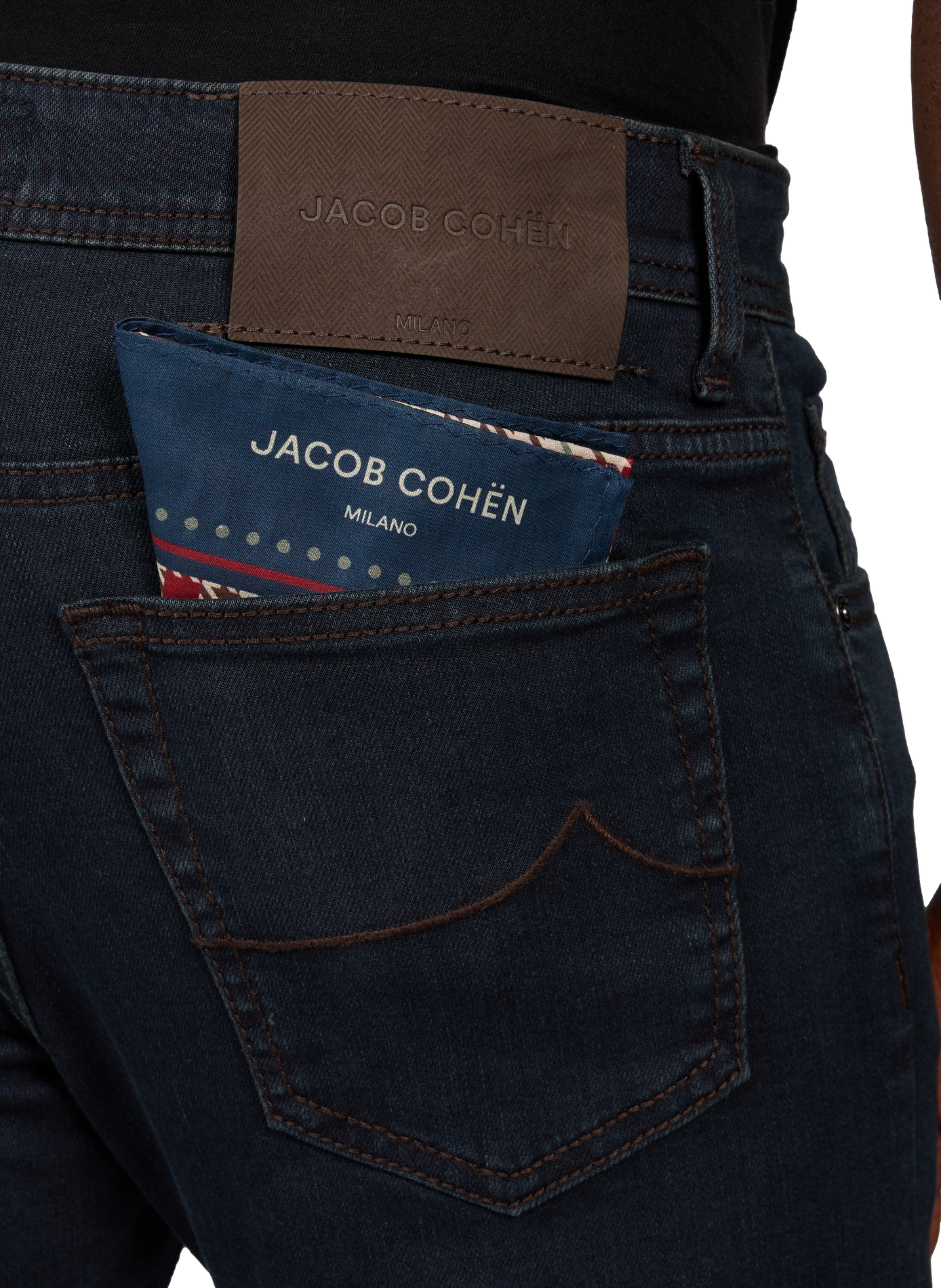 Slim-fit cotton-blend jeans JACOB COHEN Blue