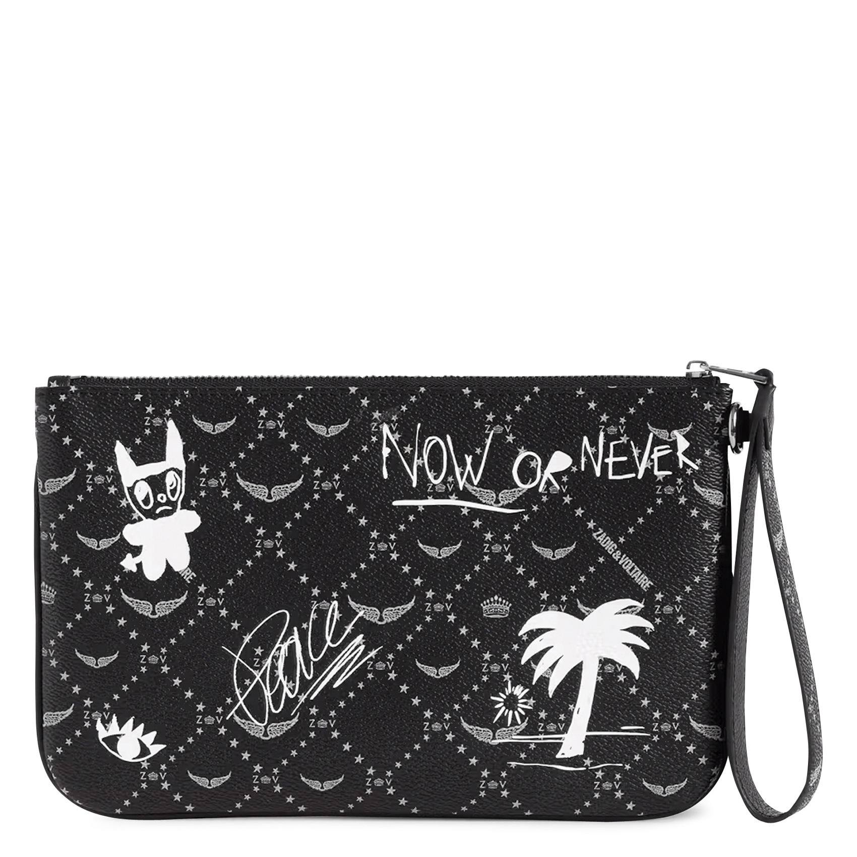 Ritstasje met motief z pouch ZADIG&VOLTAIRE Zwart