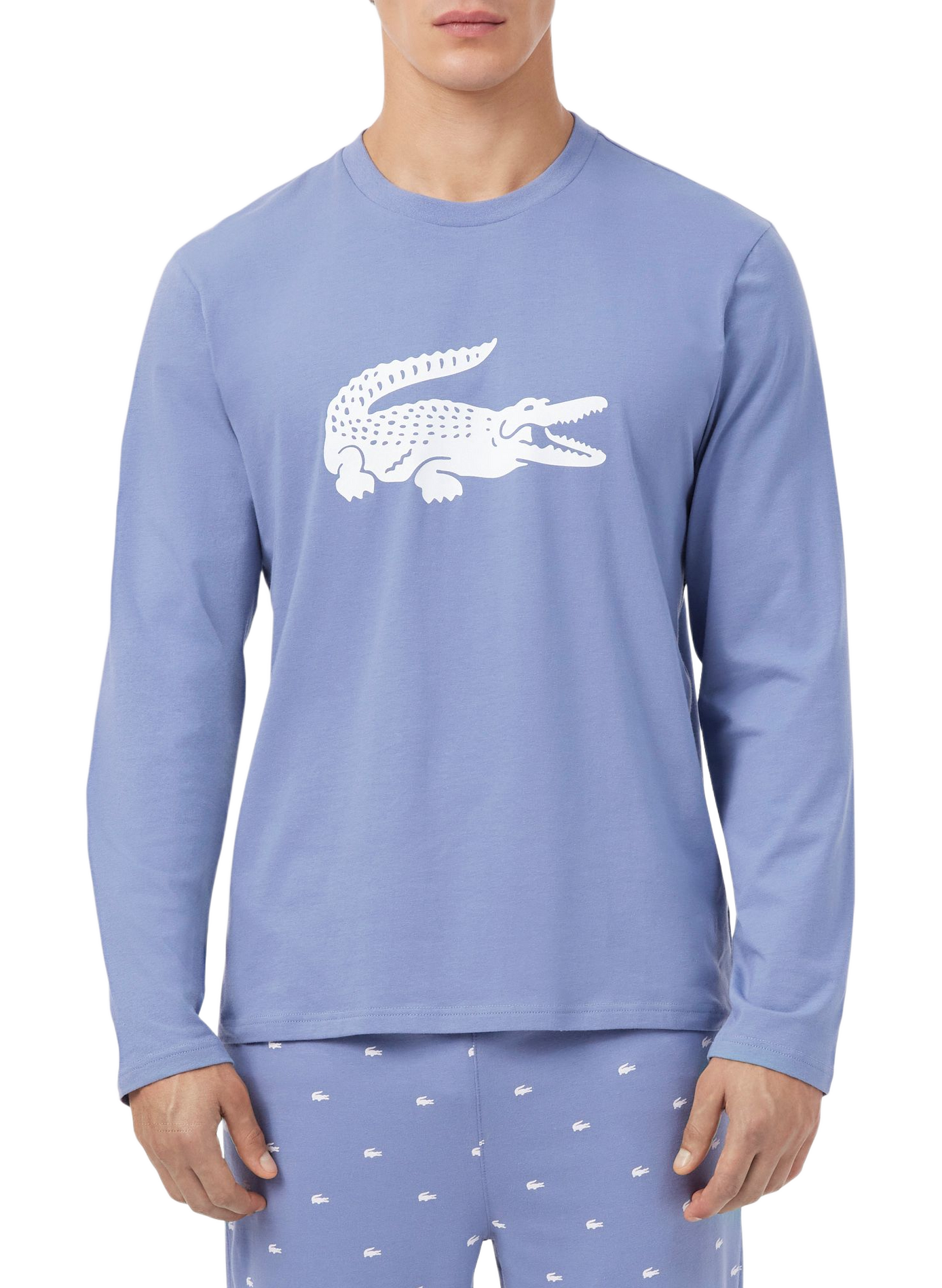 Ensemble de pyjama en coton mélangé LACOSTE Bleu