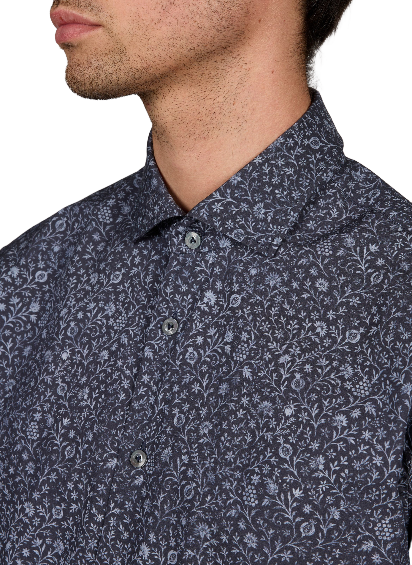 Bedrucktes Baumwollhemd VAN LAACK Blau