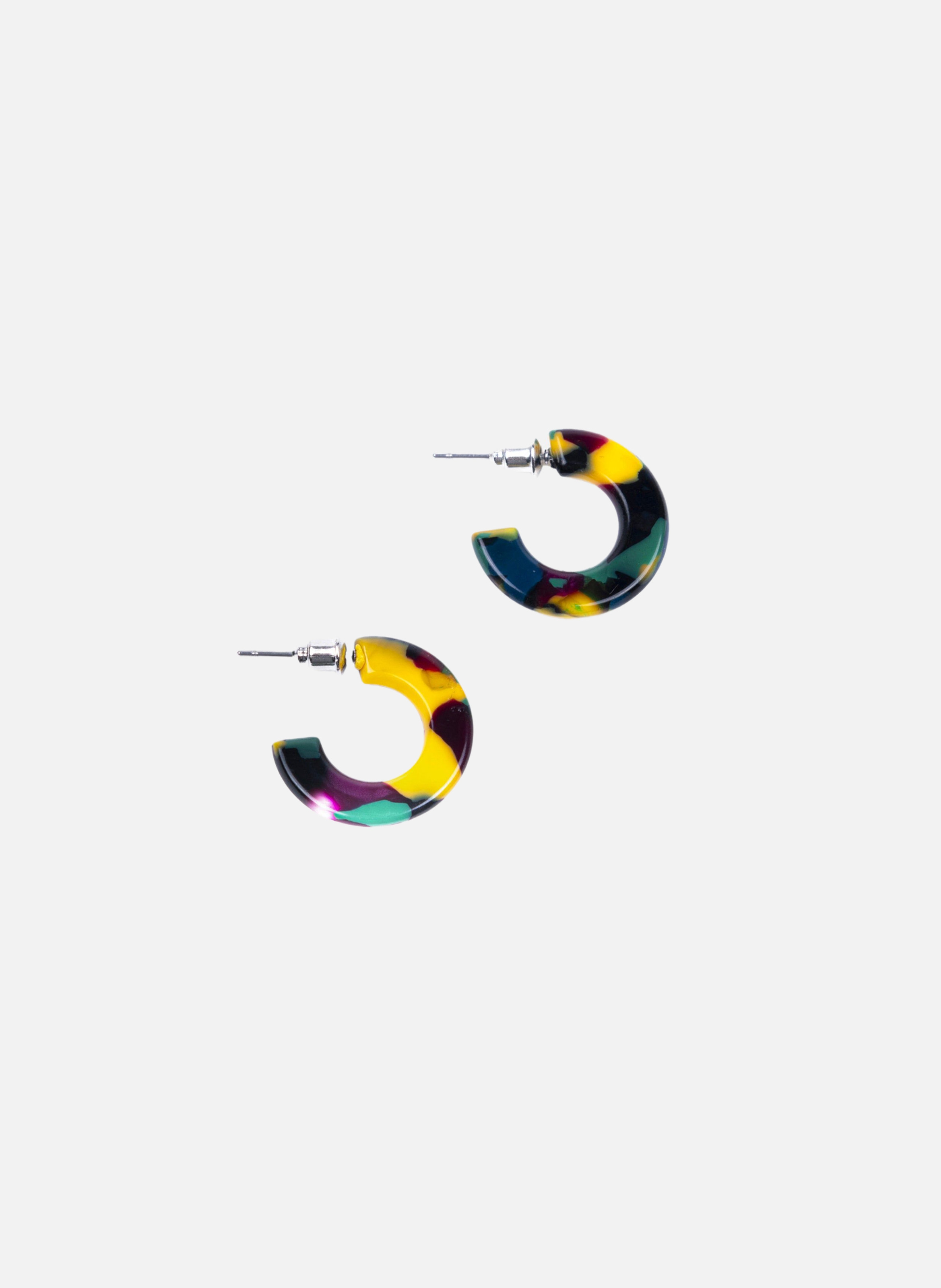 Boucles d'oreilles osaka en acétate de cellulose  Camo