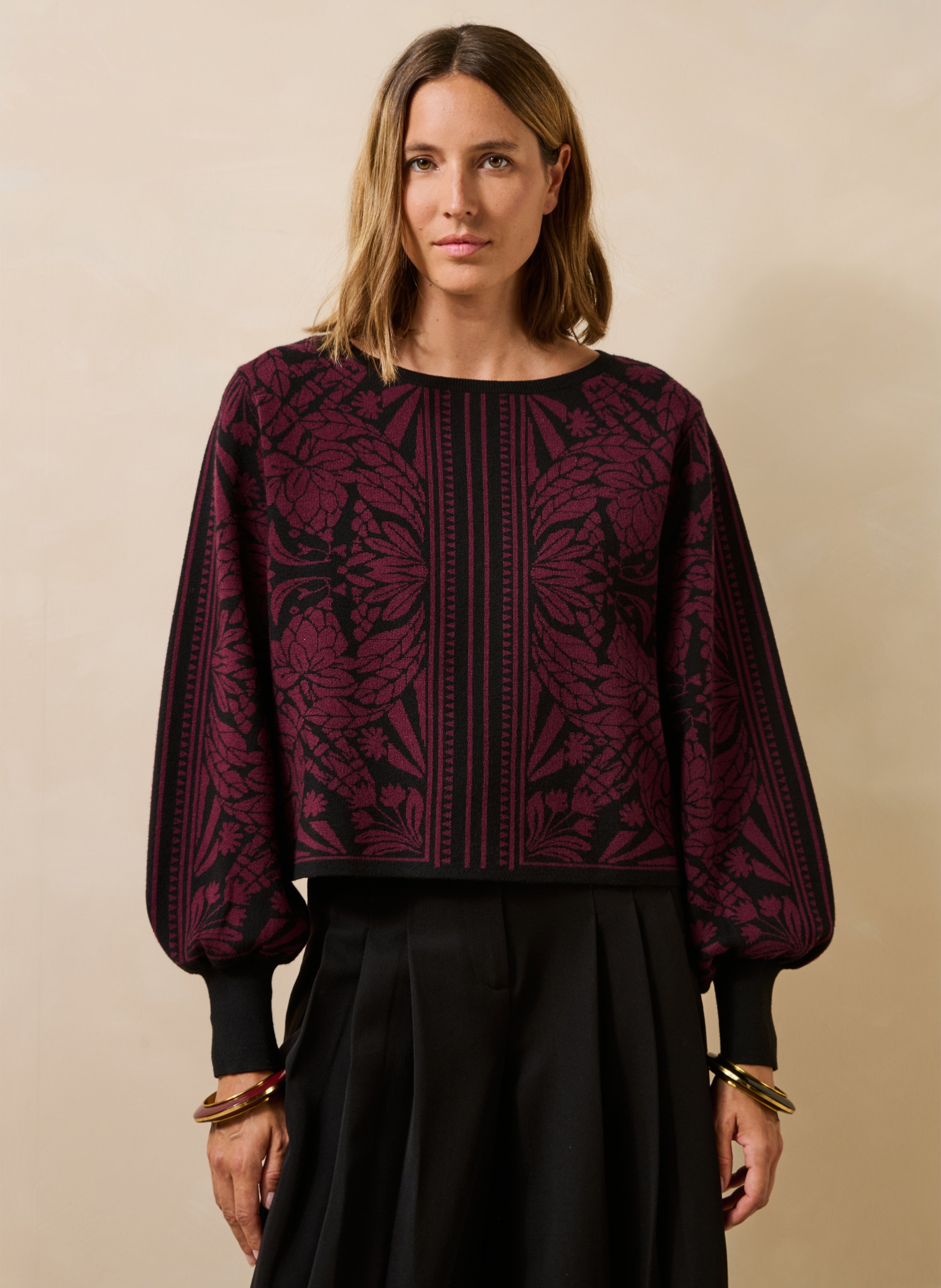 Oversized trui met print LA FEE MARABOUTEE Veelkleurig