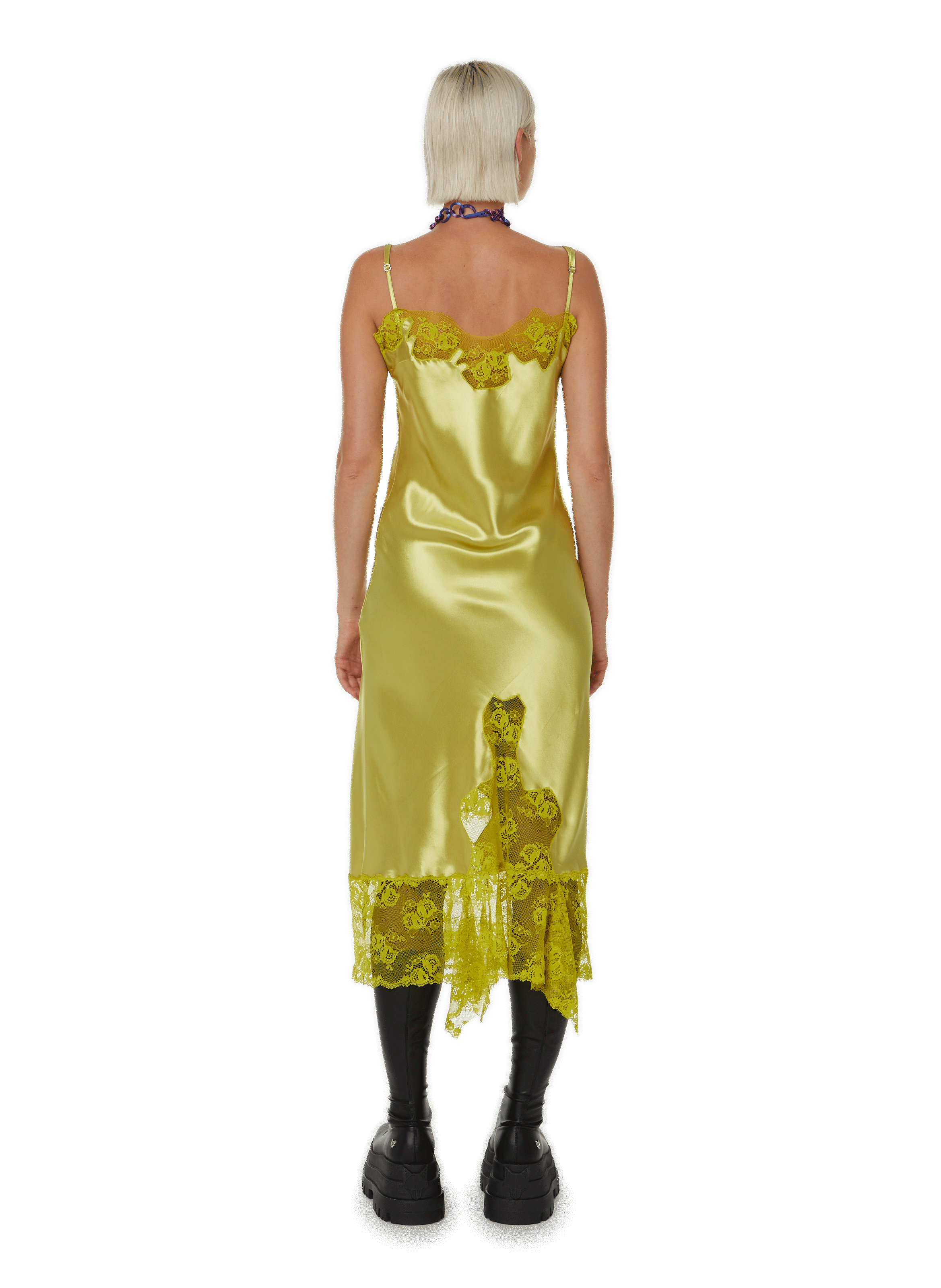 Robe en satin Artichoke COLLINA STRADA Vert