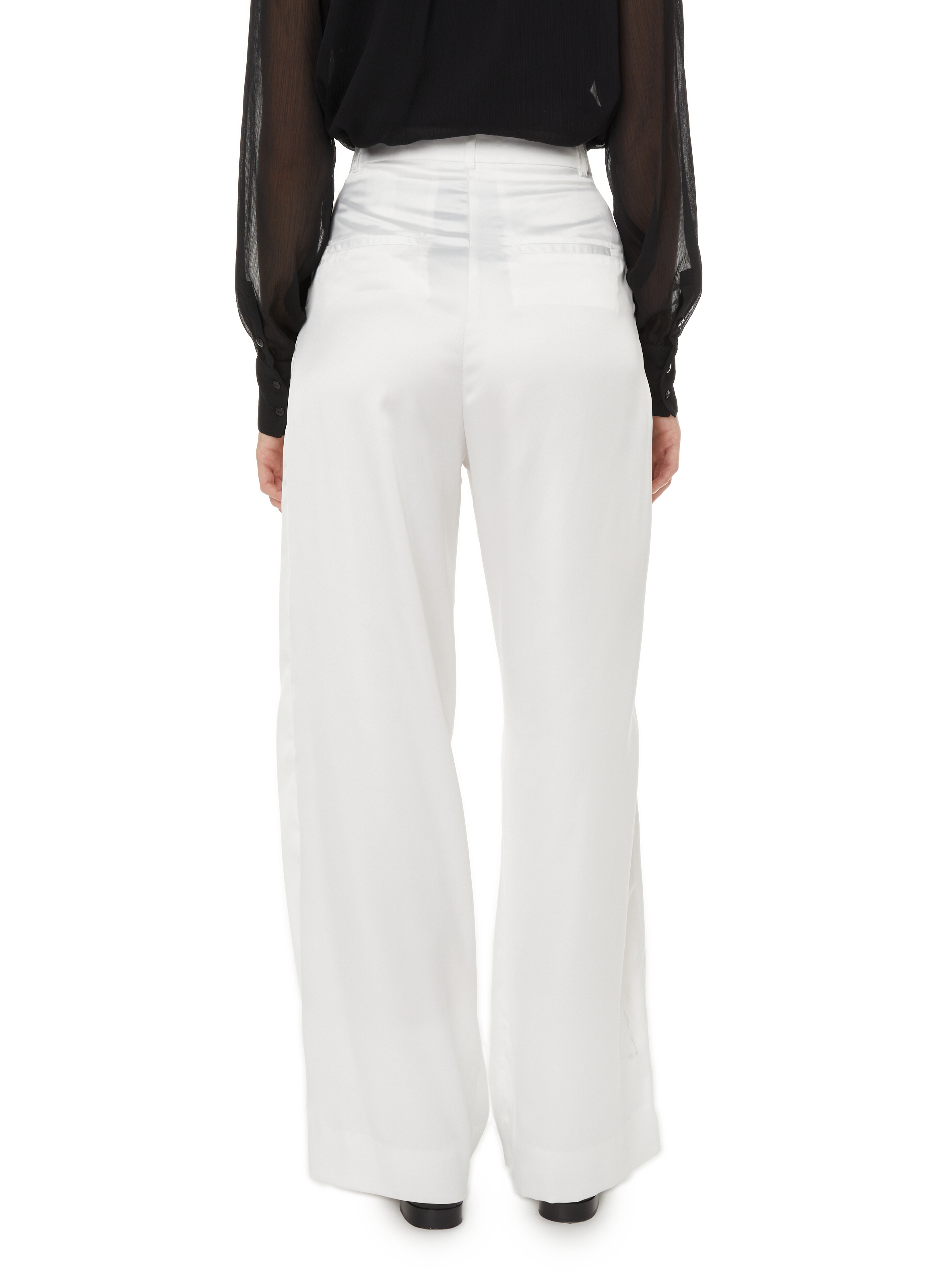 Pantalon satiné SAISON 1865 Blanc