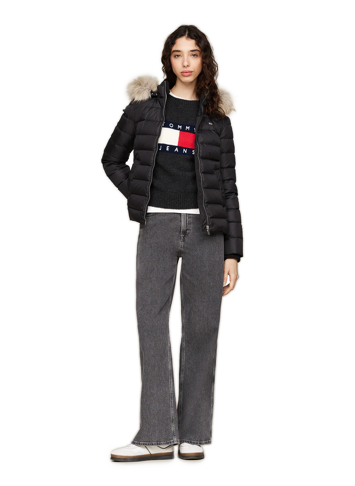 Doudoune à capuche  TOMMY HILFIGER Noir