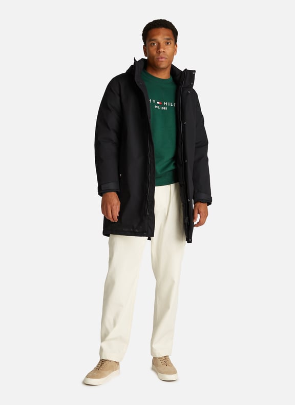 Parka mi-longue Noir by TOMMY HILFIGER TOMMY HILFIGER Parka mi-longue Noir
