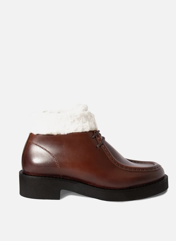 Bottines fourrées basses cuir Marron by JULES & JENN JULES & JENN Bottines fourrées basses cuir Marron